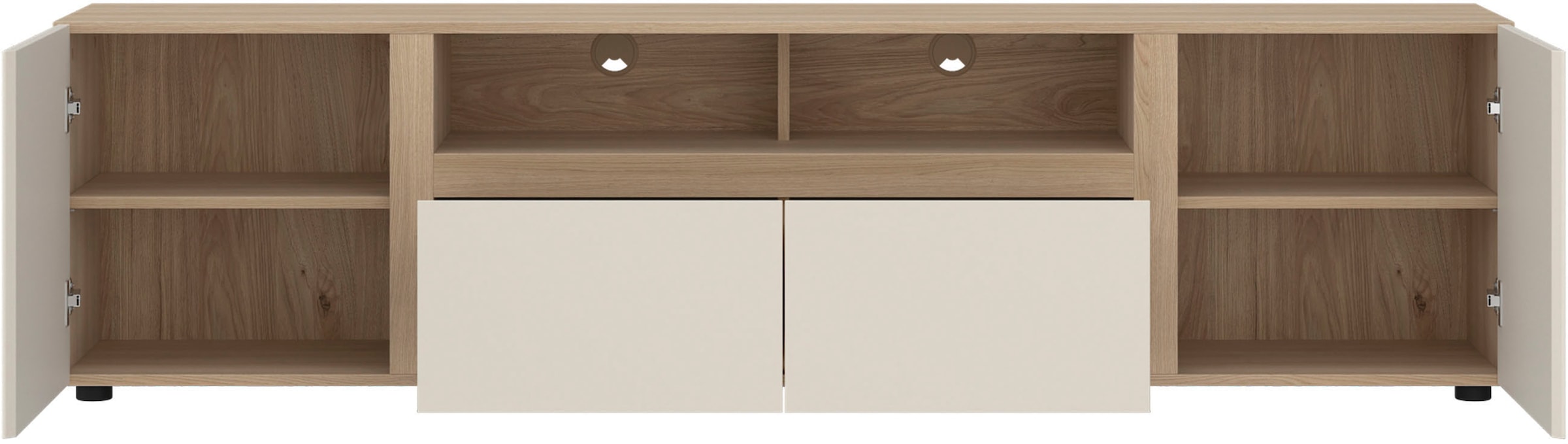 Home affaire Lowboard »TAVERA« Lowboard Breite 201 cm, modern, grifflos, viel Stauraum