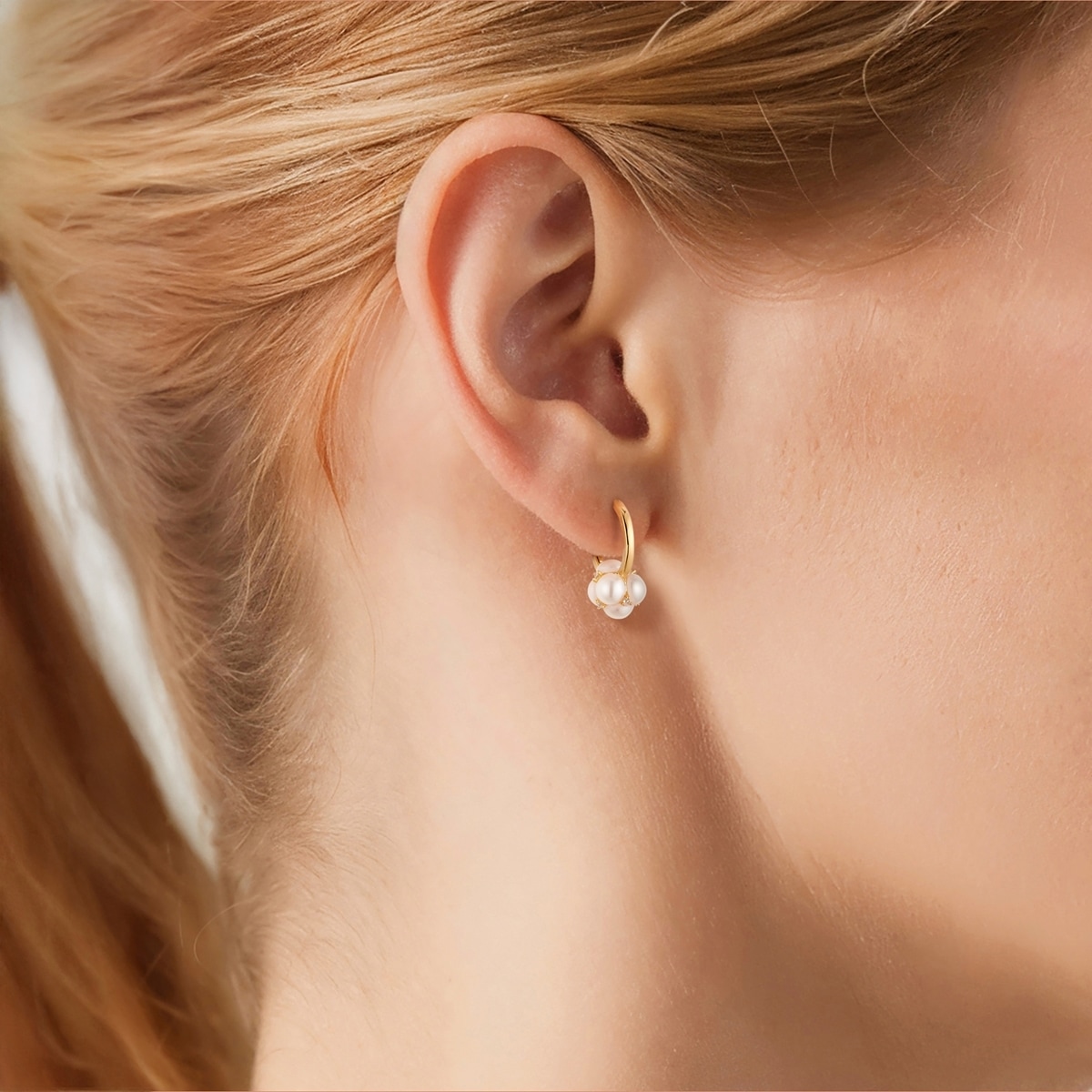 Yokoamii Paar Creolen »Set: Y516« mit Perle (synth.)