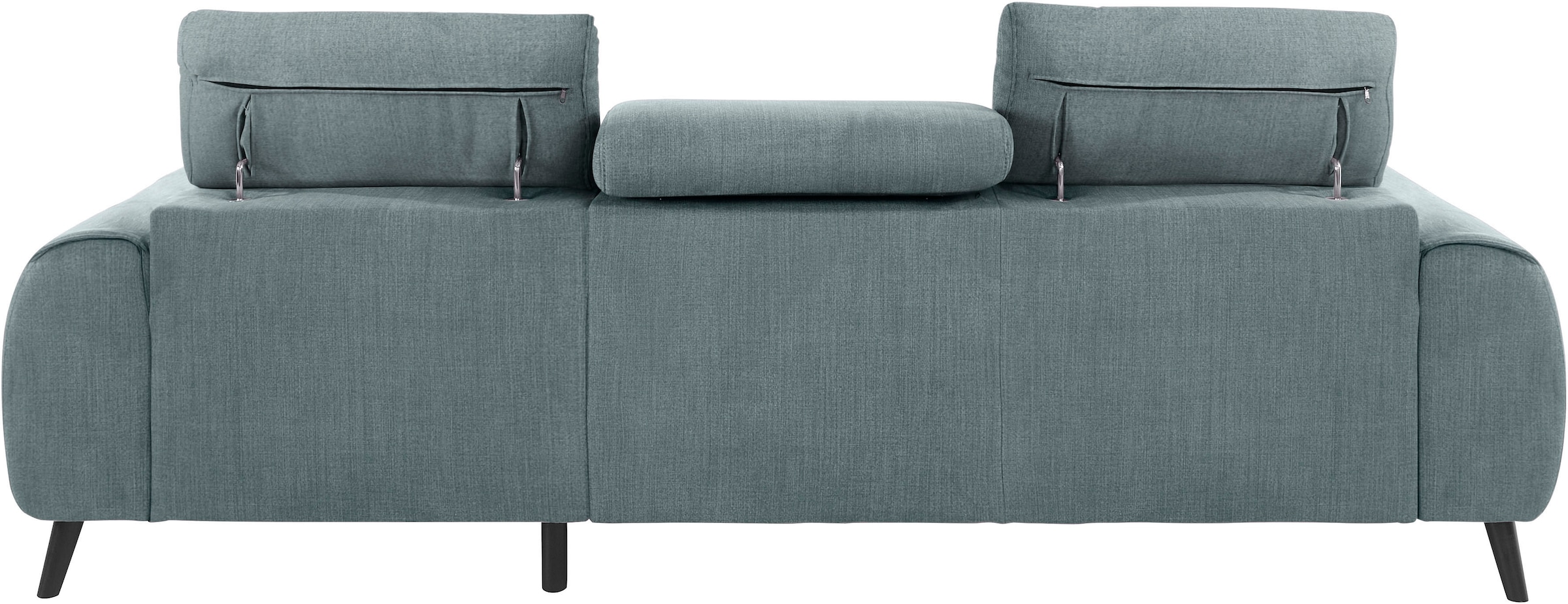 COTTA Ecksofa »Mia L-Form mit 3 Zierkissen«, wahlweise mit Bettfunktion, Bettkasten, Beleuchtung & Wireless-Charger