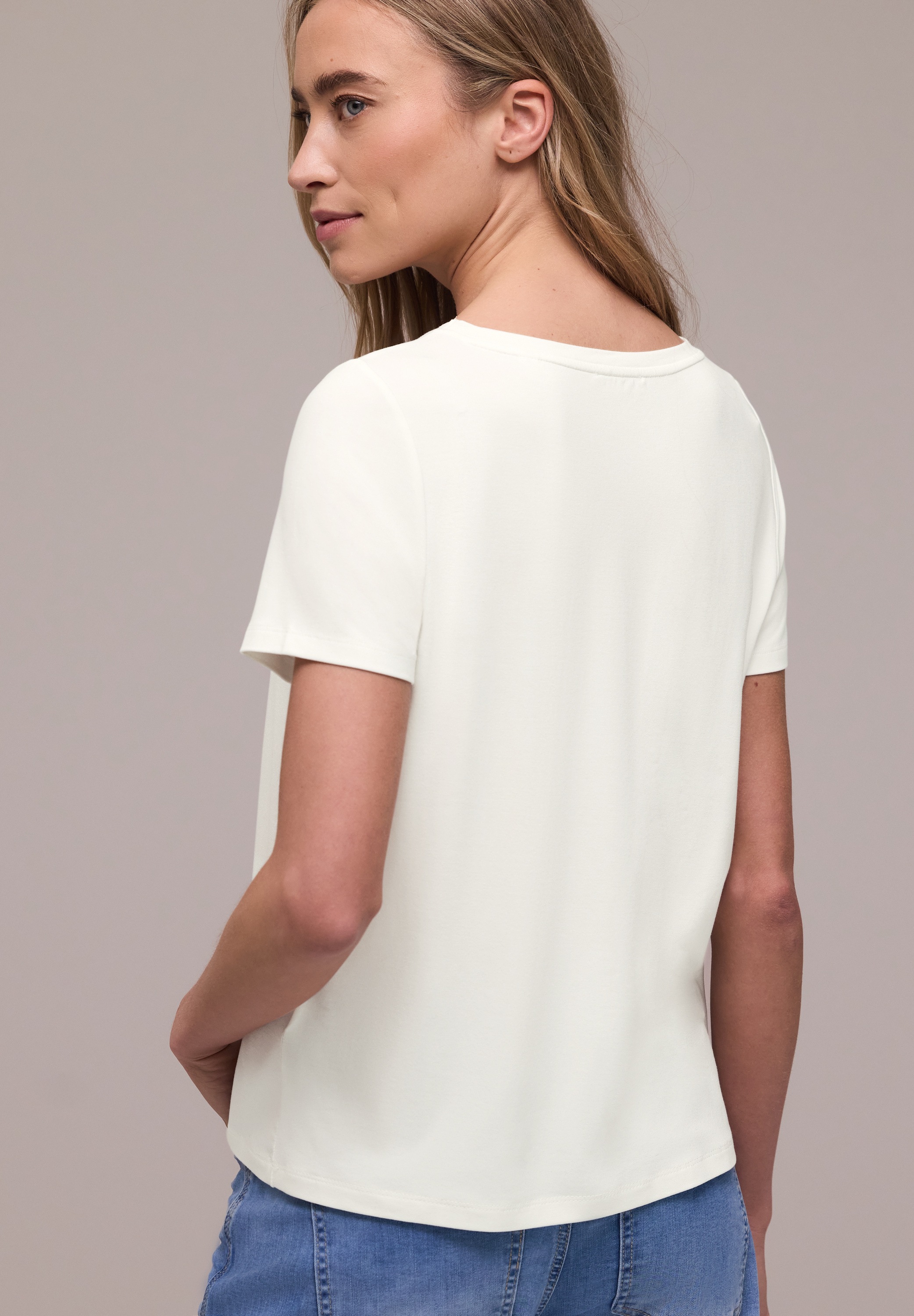 STREET ONE Rundhalsshirt Sommershirt mit Wording-Print günstig online kaufen