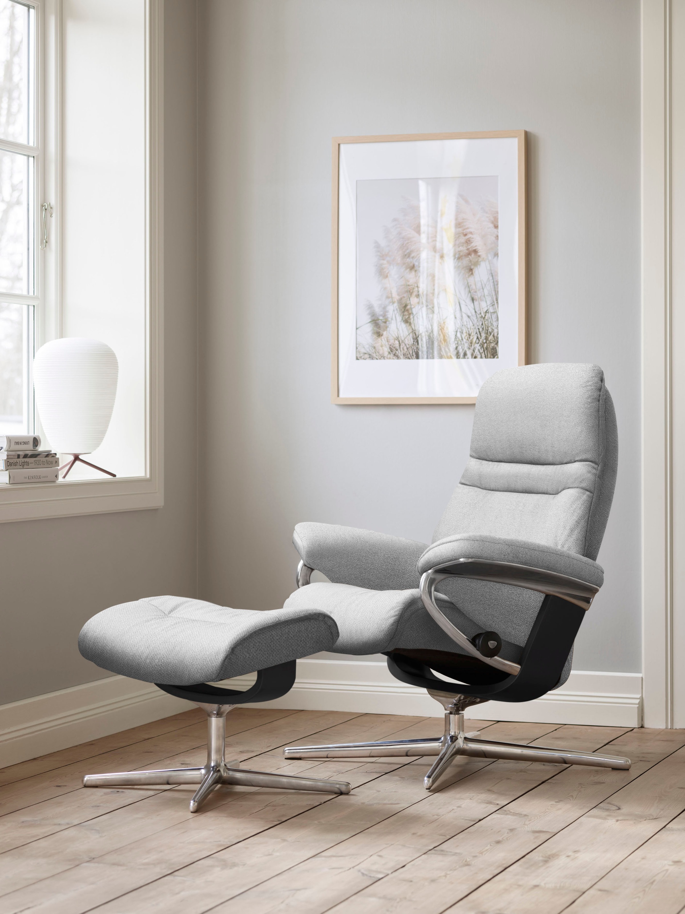 Stressless® Relaxsessel »Sunrise«, mit Cross Base, Größe S, M & L, Holzakzent Schwarz