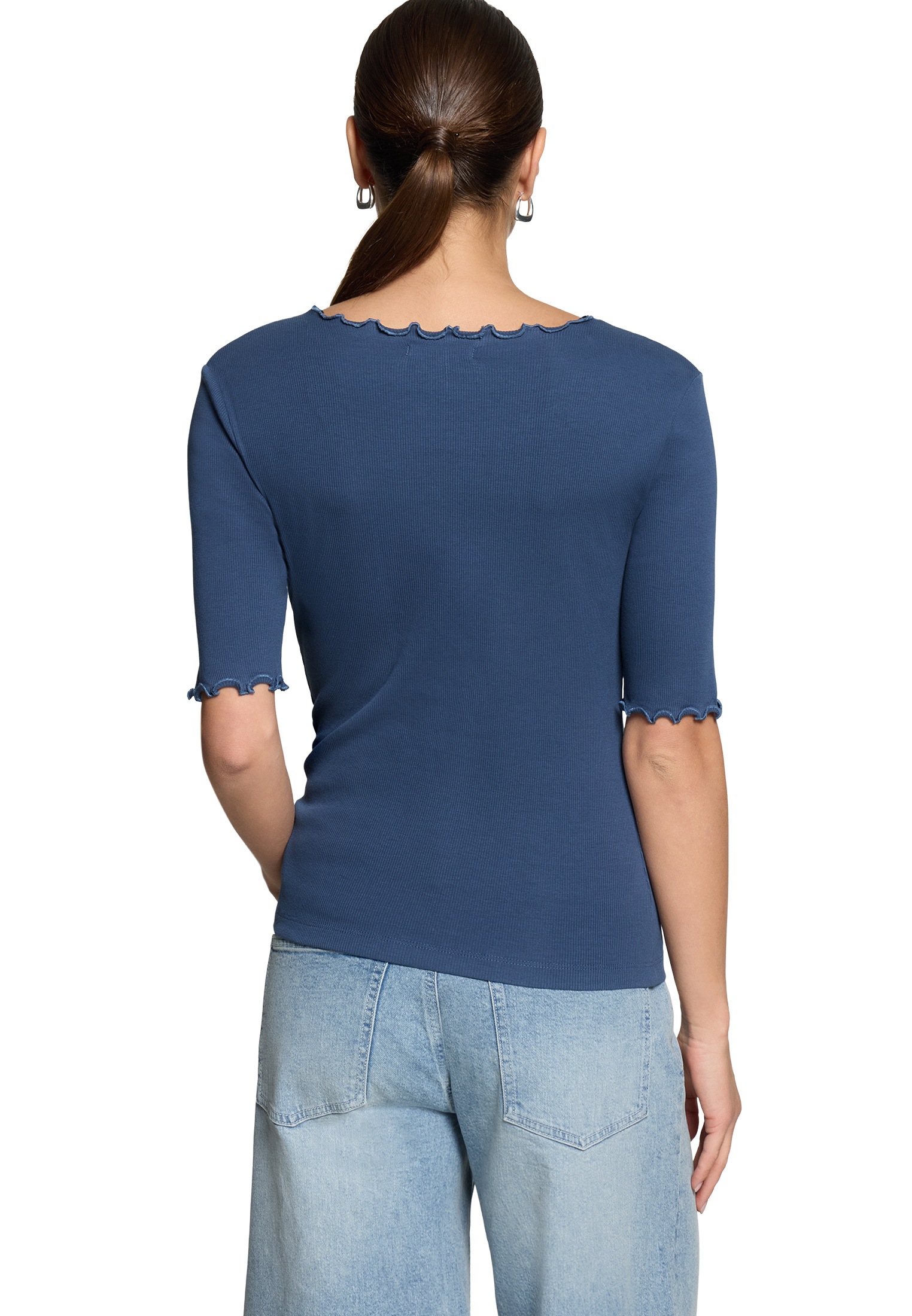 Zero Kurzarmshirt »Damen mit Raffung« 1 Raffung