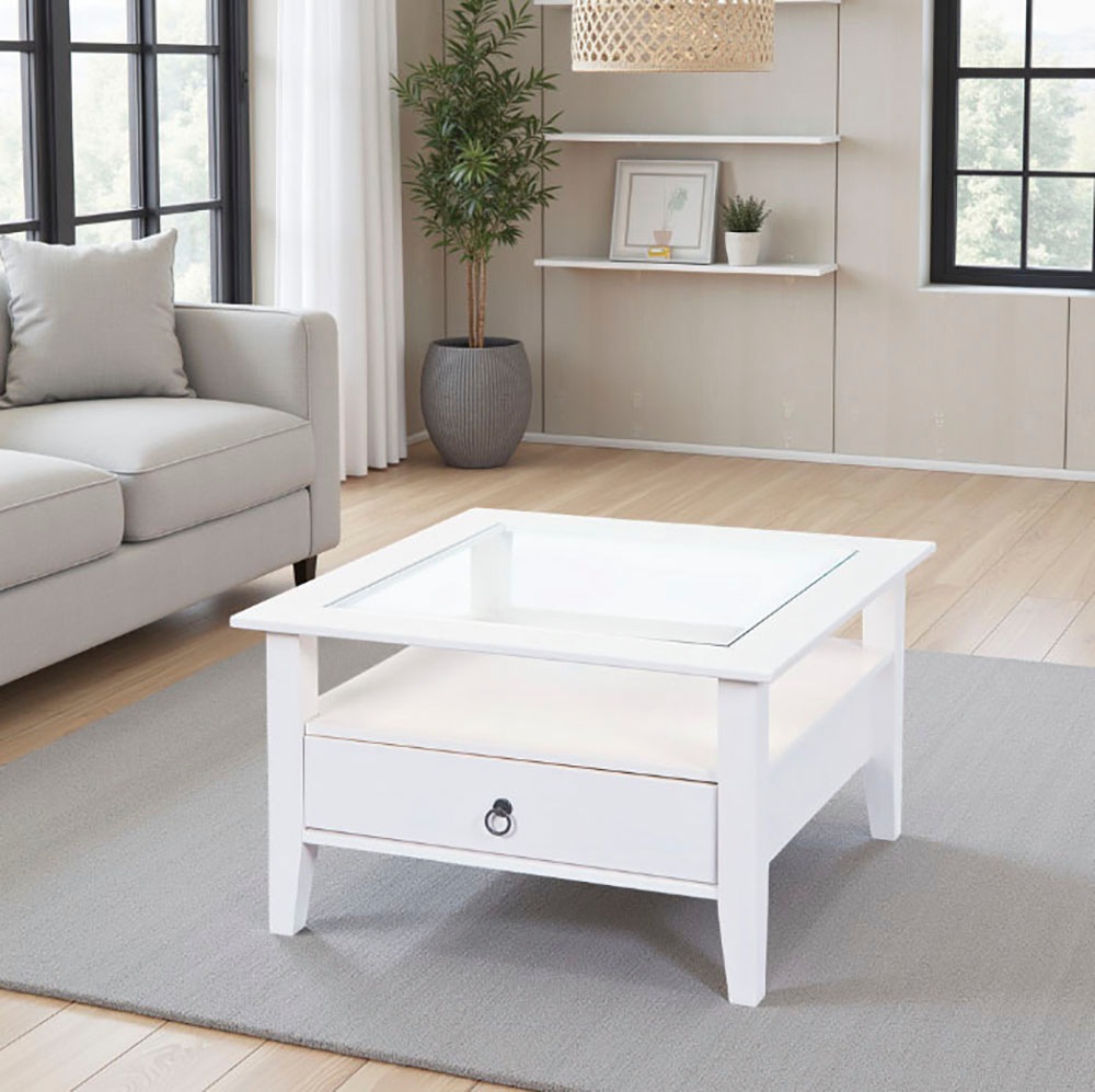 Inter Link Couchtisch »Couchtisch Provence« 1 Stk. tlg. Kiefer Massiv, Stauraum, BxTxH: ca. 75 x 75 x 45 cm