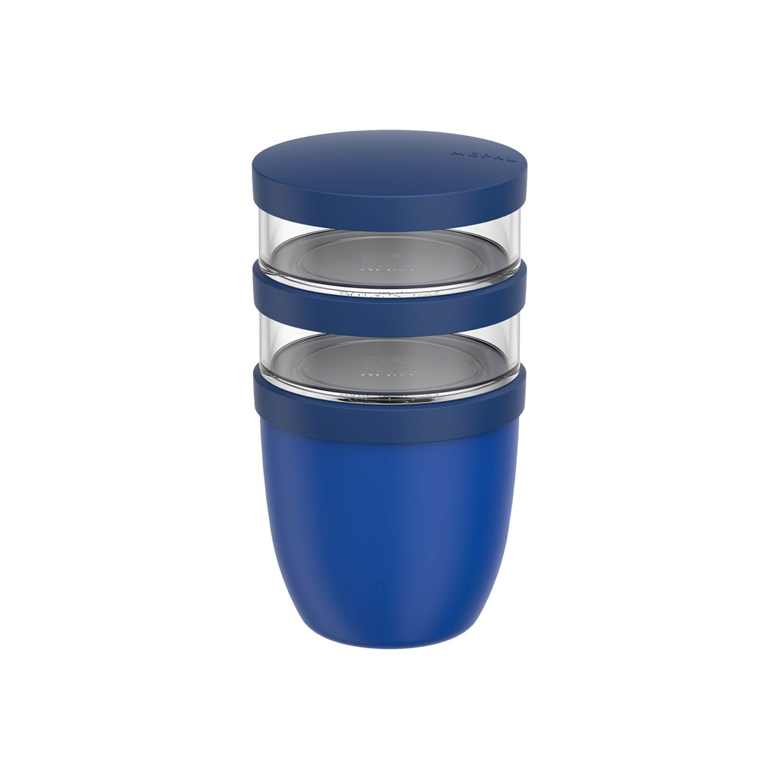 Mepal Lunchbox "Lunchpot Ellipse 500 ml + 2x 200 ml" Spülmaschinengeeignet, Mikrowellenfest