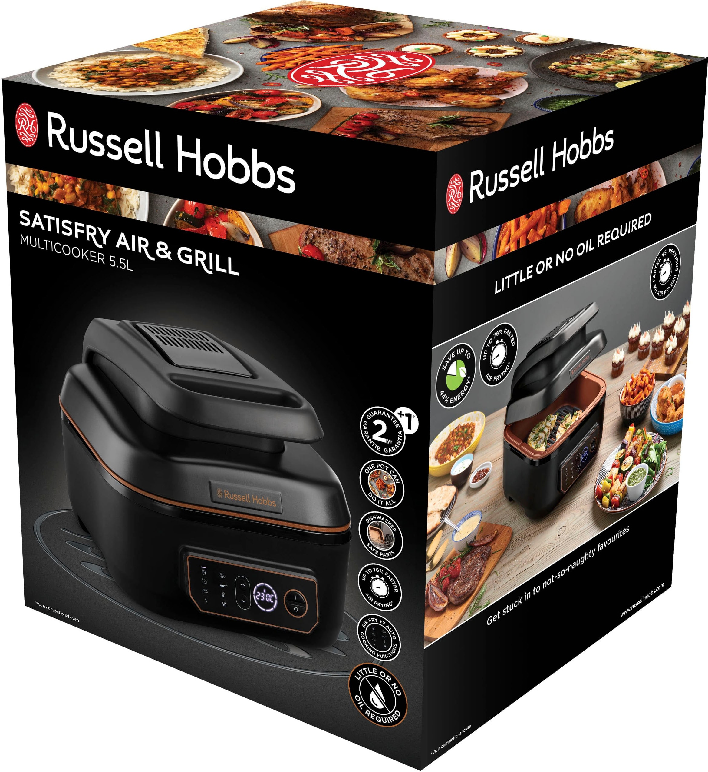 RUSSELL HOBBS Heißluftfritteuse 1745 l, BAUR »Multikocher groß SatisFry 26520-56«, & Rechnung Fassungsvermögen l Air 5,5 auf 5,5 W, | - Grill