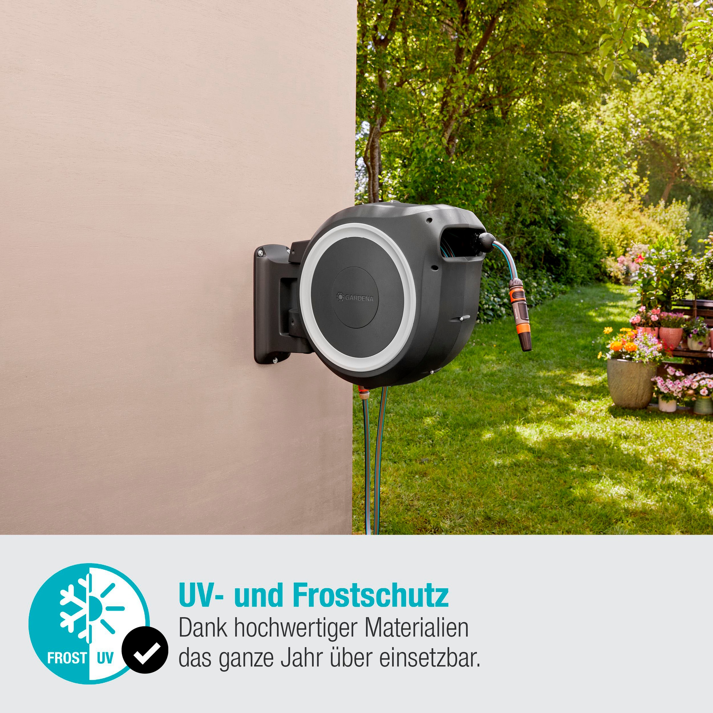 GARDENA Wandschlauchbox »RollUp M/L, 18622-20« mit 25 Meter Schlauch