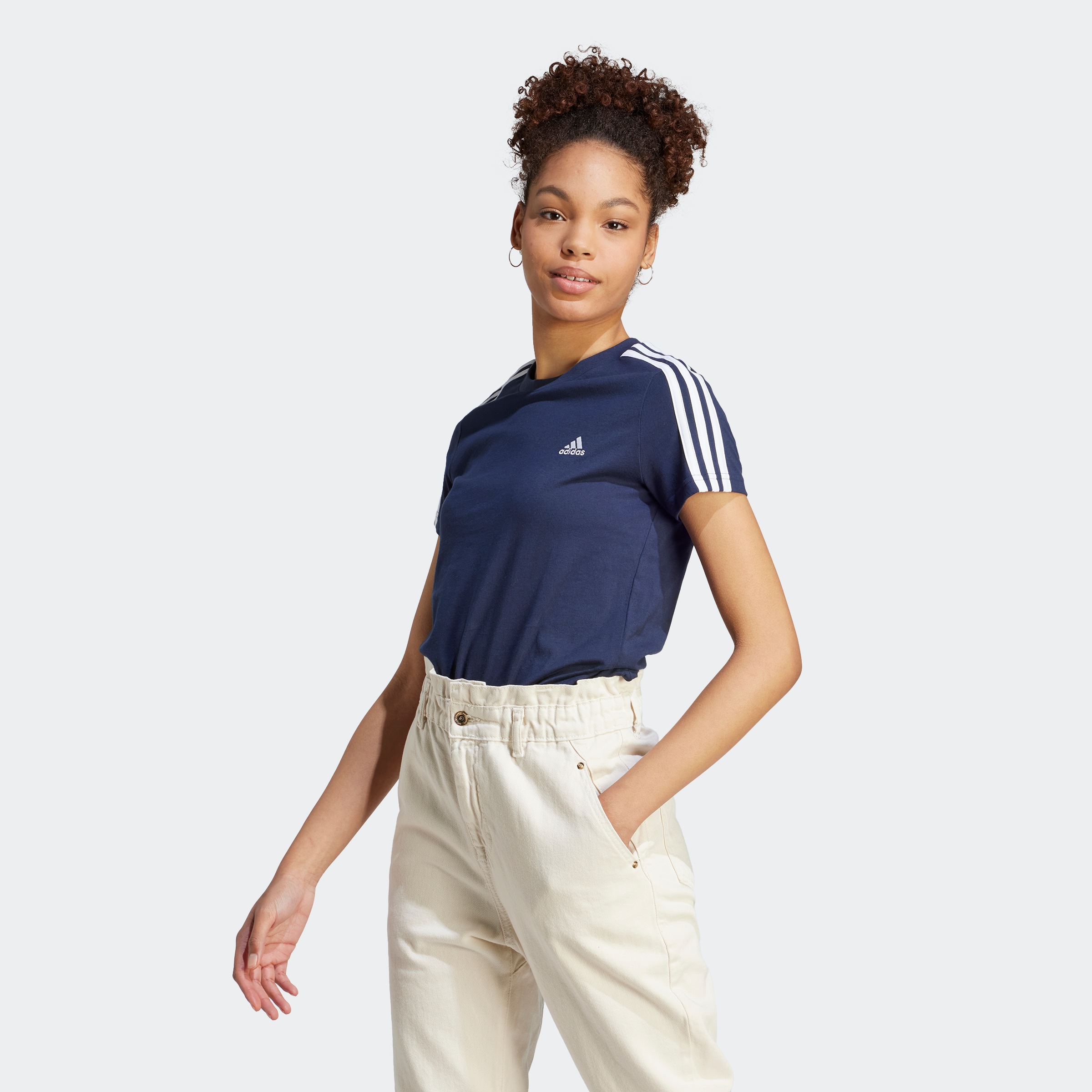 adidas Sportswear T-Shirt »LOUNGEWEAR ESSENTIALS SLIM 3-STREIFEN«