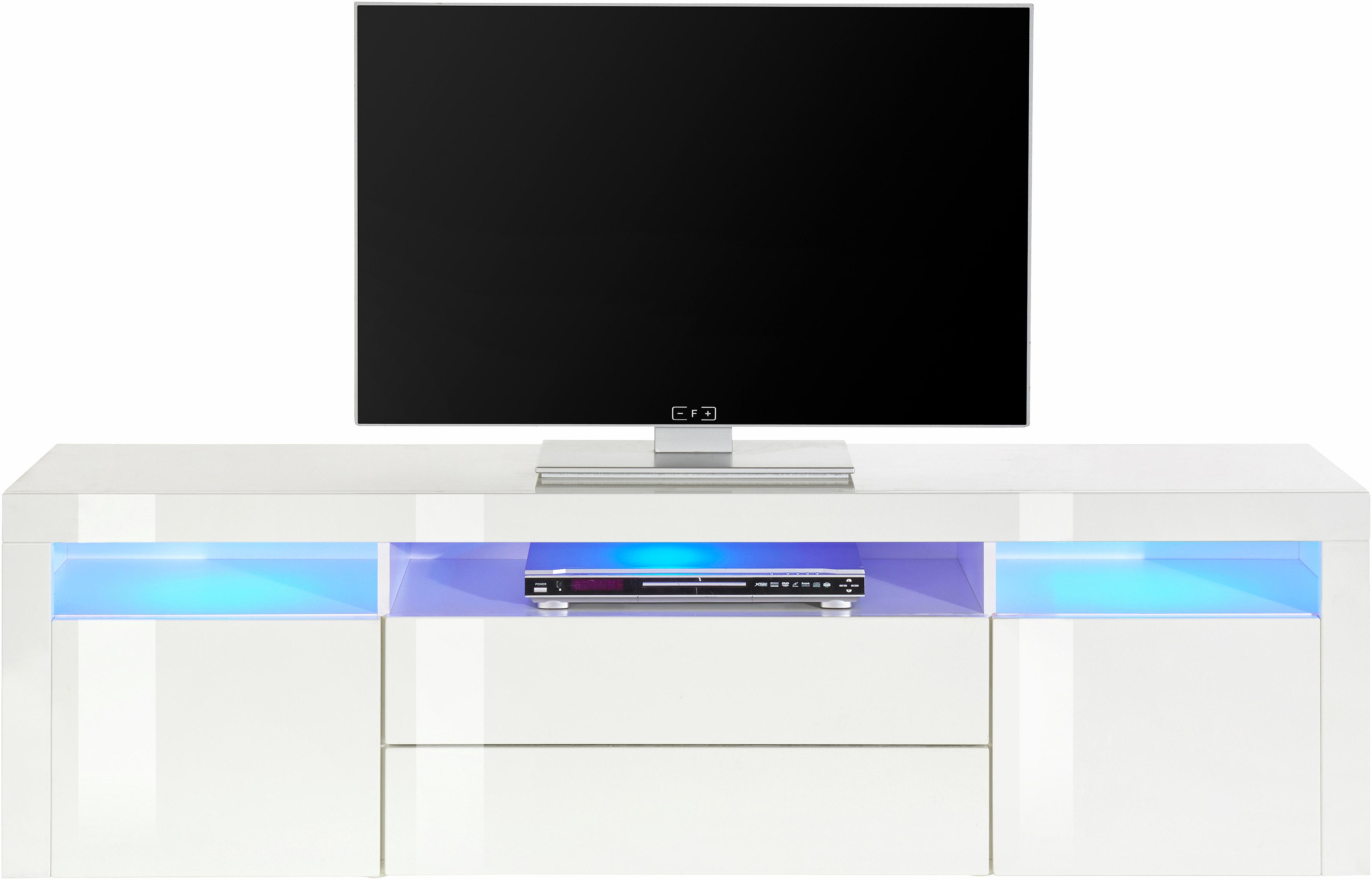 borchardt Möbel Lowboard "Santa Fé, TV-Schrank 166 cm breit" Push-to-open-Funktion, 2 Türen, 2 Schubkästen und 3 offene Fächer
