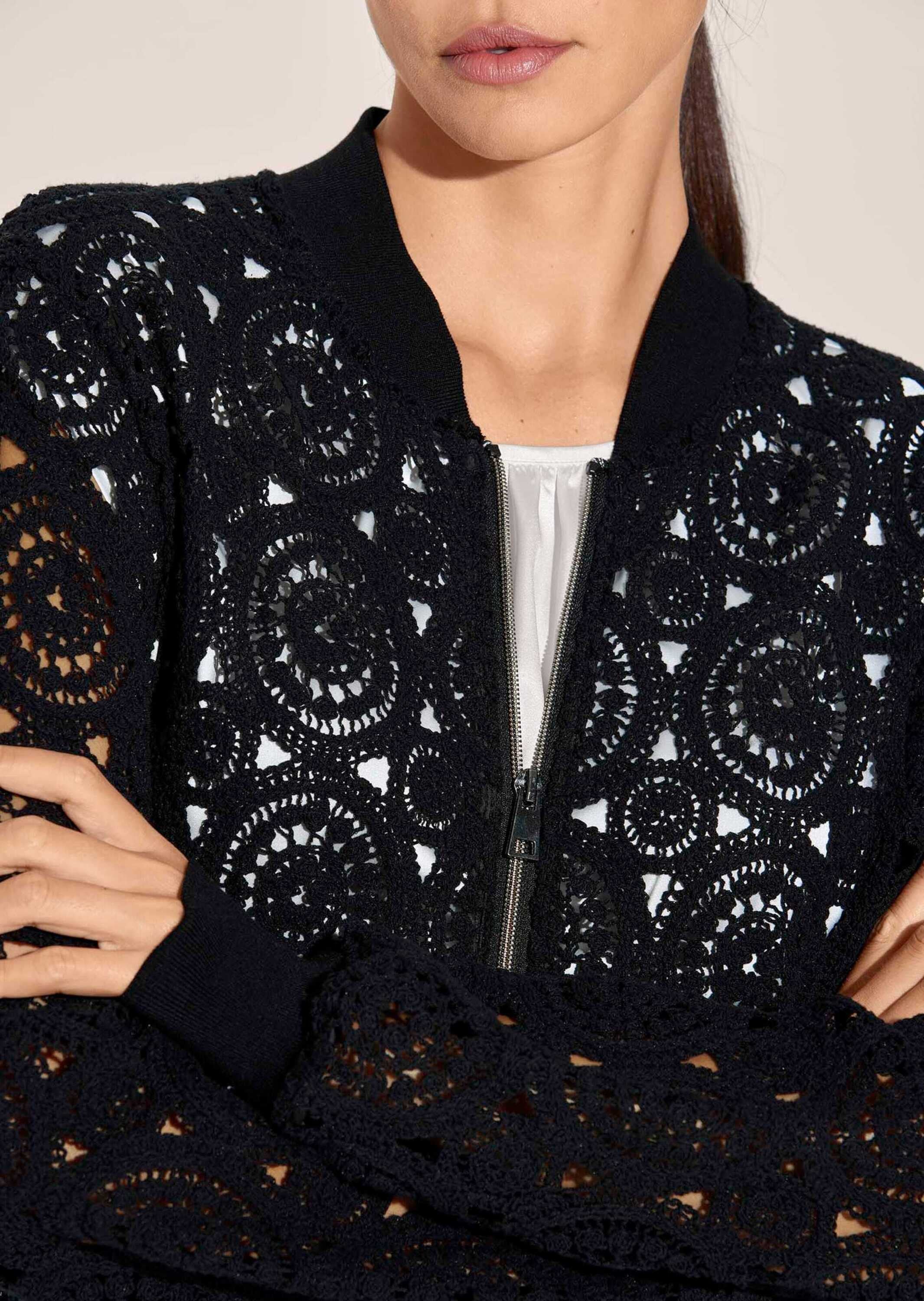 MADELEINE Blouson »Spitzenjacke Kurzer Blouson mit Spitze und Zipper«