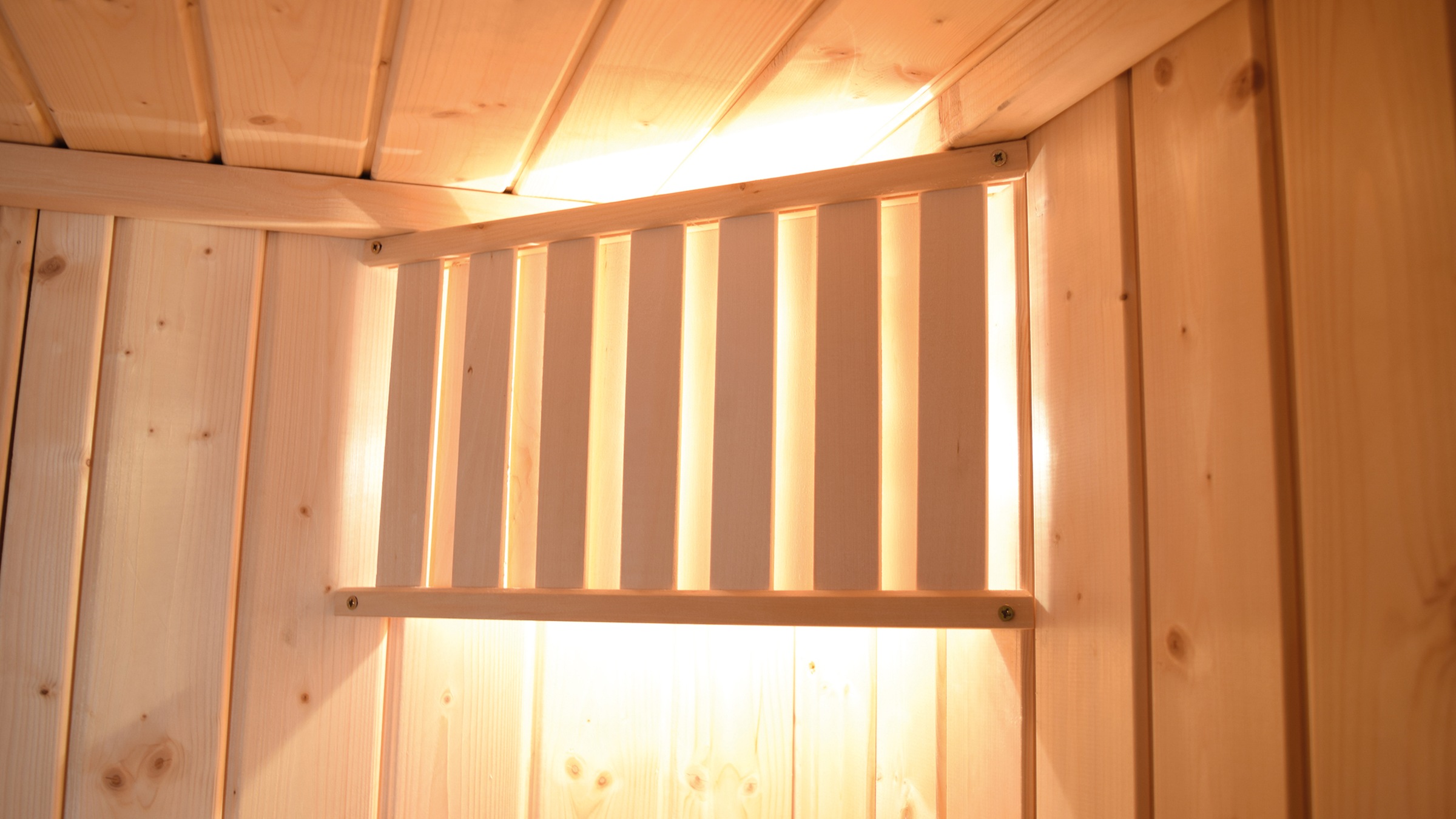 weka Sauna »Massivholz-Elementsauna LAUK«, Blockbohlen, vorgefertigte Elemente