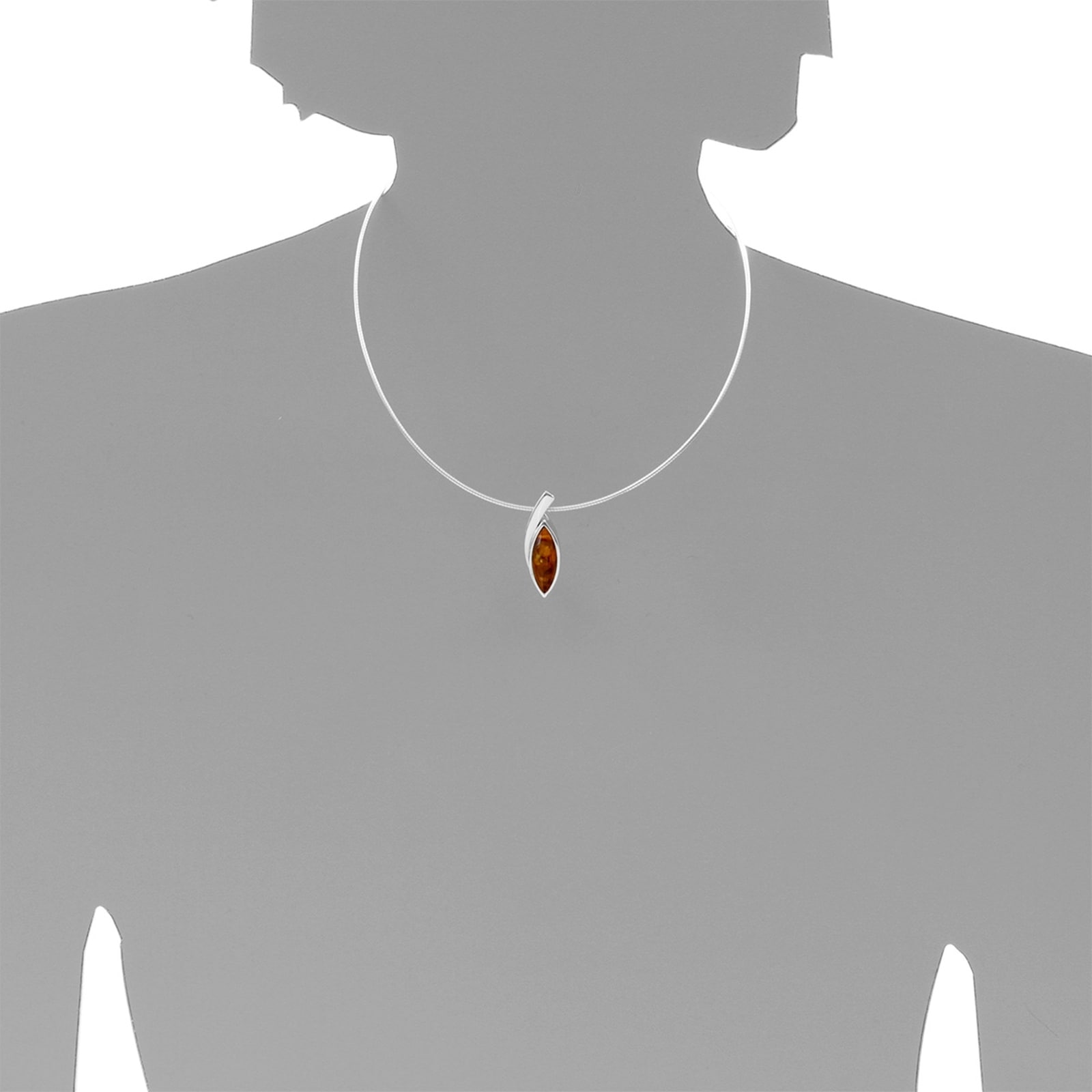 OSTSEE-SCHMUCK Kettenanhänger »- Gleiter-Marieke - Silber 925/000 - Bernstein«