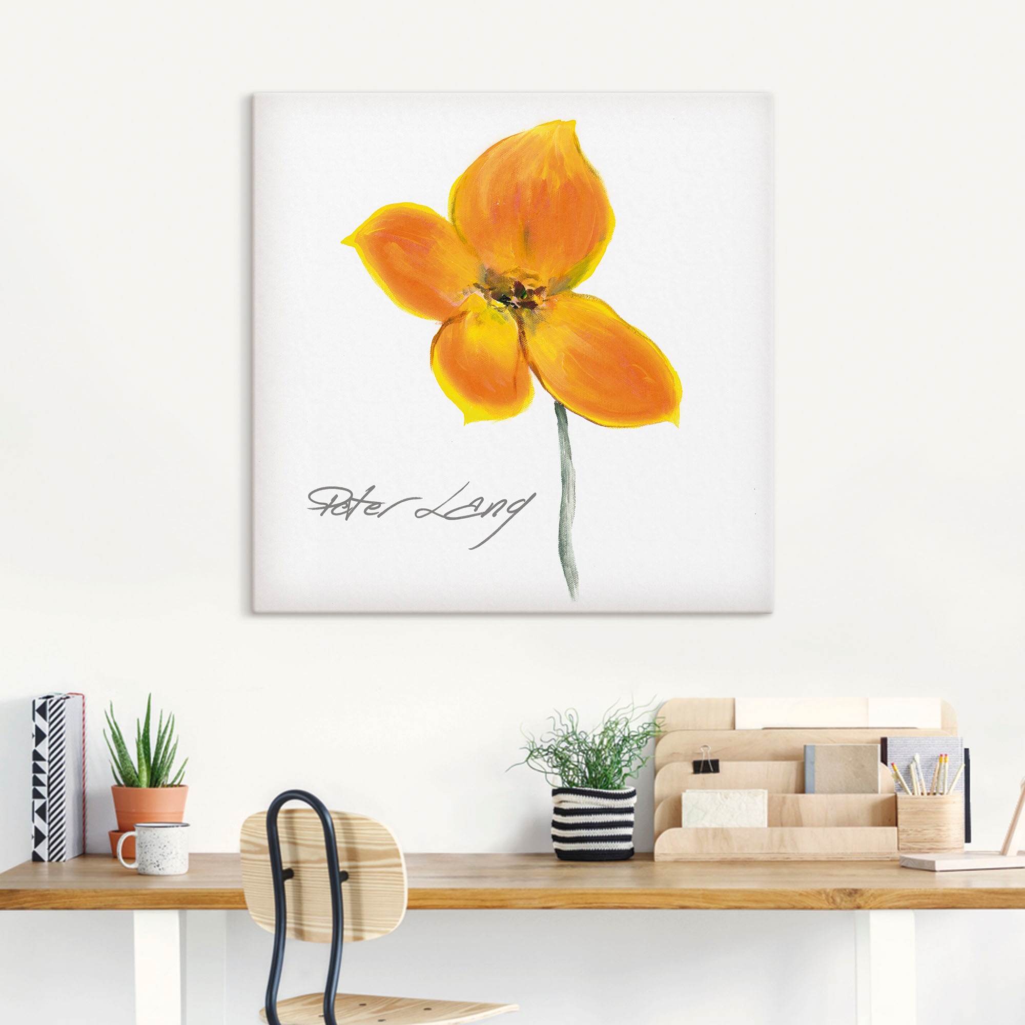 Artland Wandbild »Blume_weiß VI«, Blumen, (1 St.), als Leinwandbild, Poster in verschied. Größen