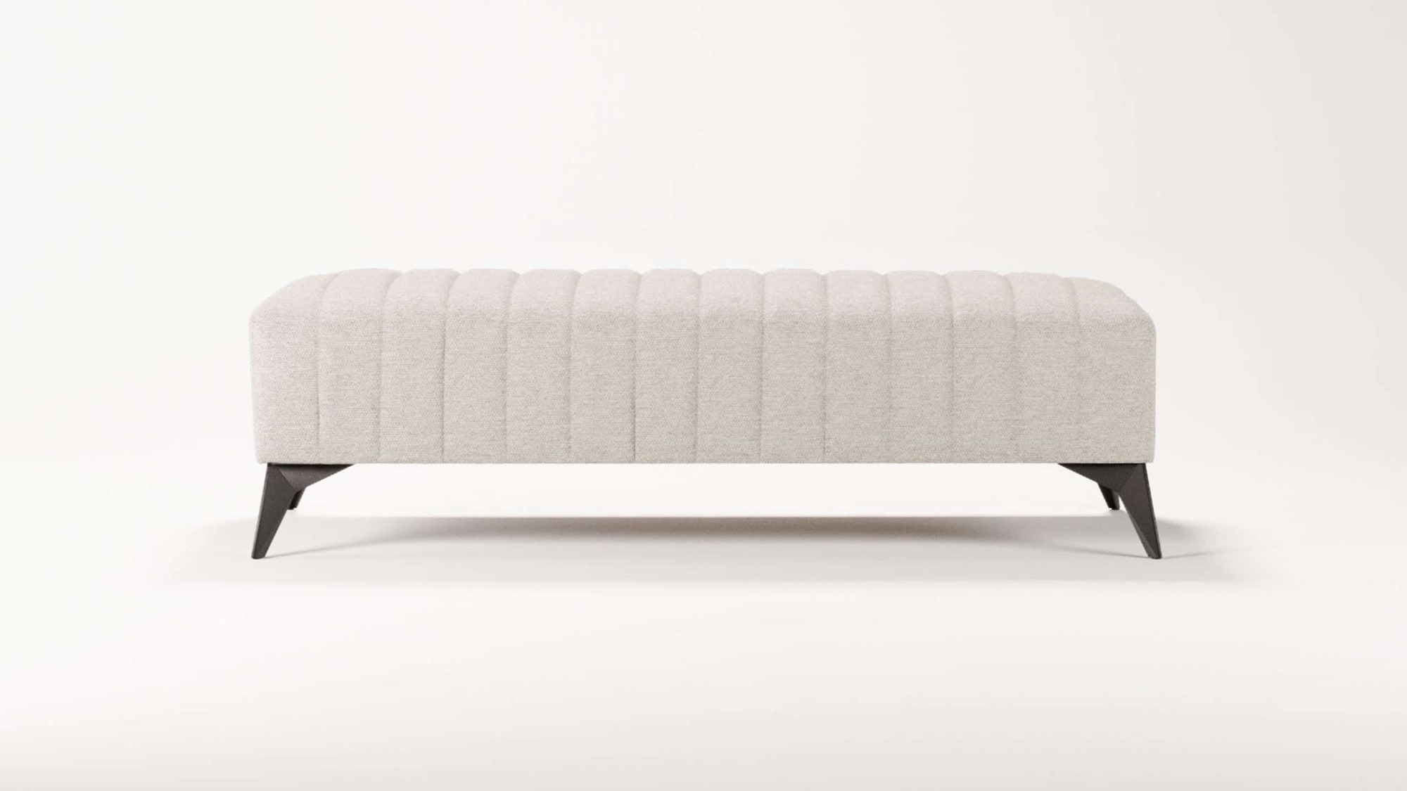 Places of Style Polsterhocker »MATTHEW Sitzhocker XXL, Maße B/T/H: 140/60/43 cm«, Steppung, belastbar bis 180 kg