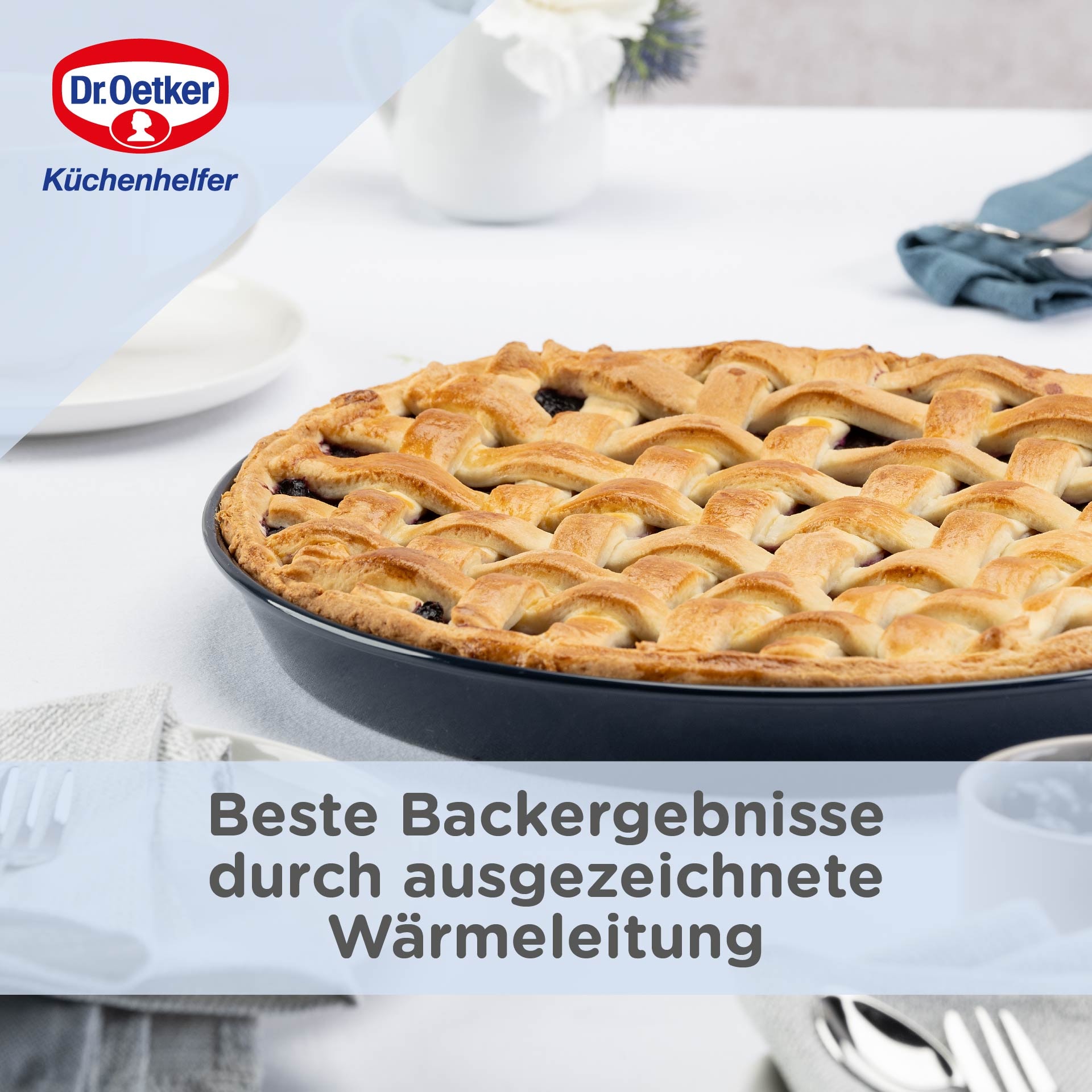 Dr. Oetker Kuchenblech »Back-Liebe Emaille, 30 cm« Emaille 1 Stk. tlg.