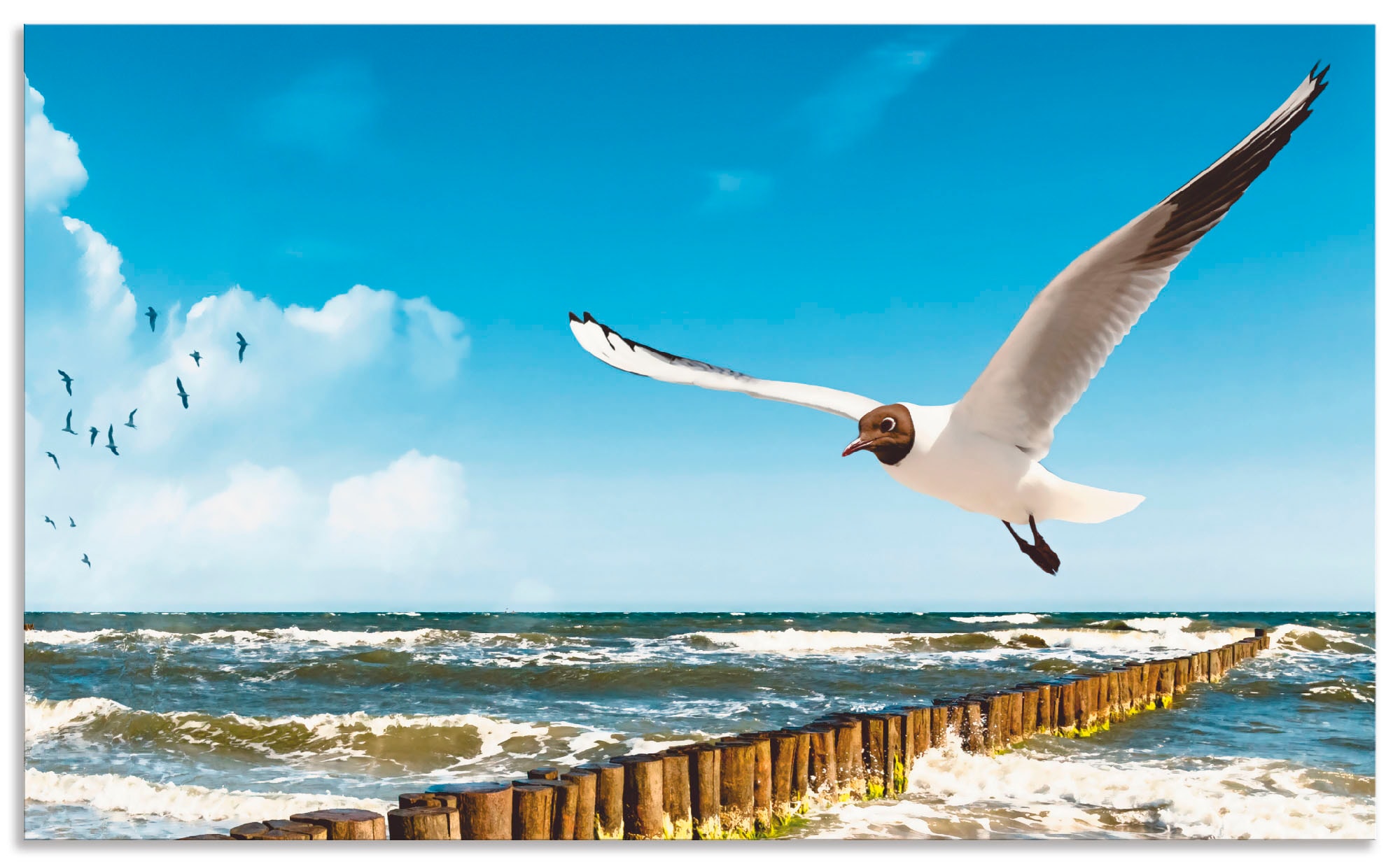 Artland Küchenrückwand »Ostsee«, (1 tlg.), Alu Spritzschutz mit Klebeband, einfache Montage