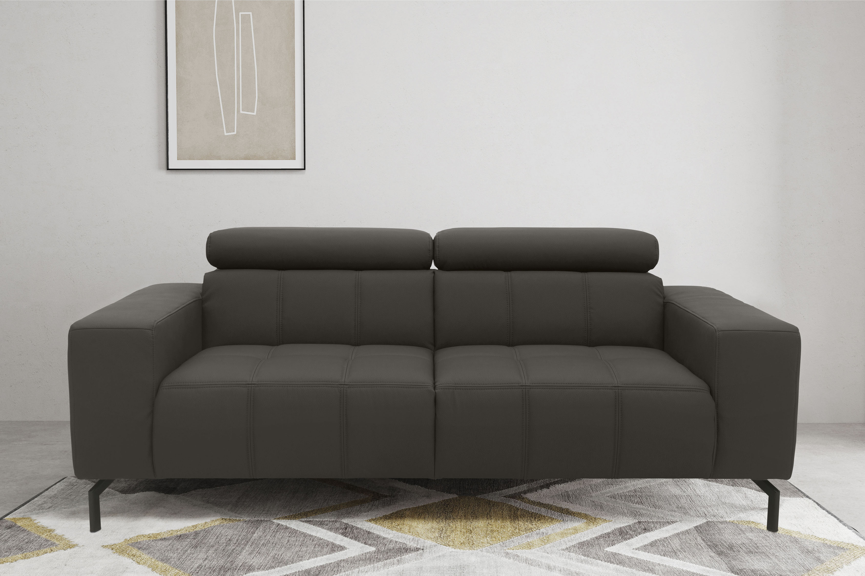Thumbnail - DOMO collection 2,5-Sitzer "Cunelli zeitlos und elegant, moderne Sitznähte als Designelement,", wahlweise mit 6-fach ver...