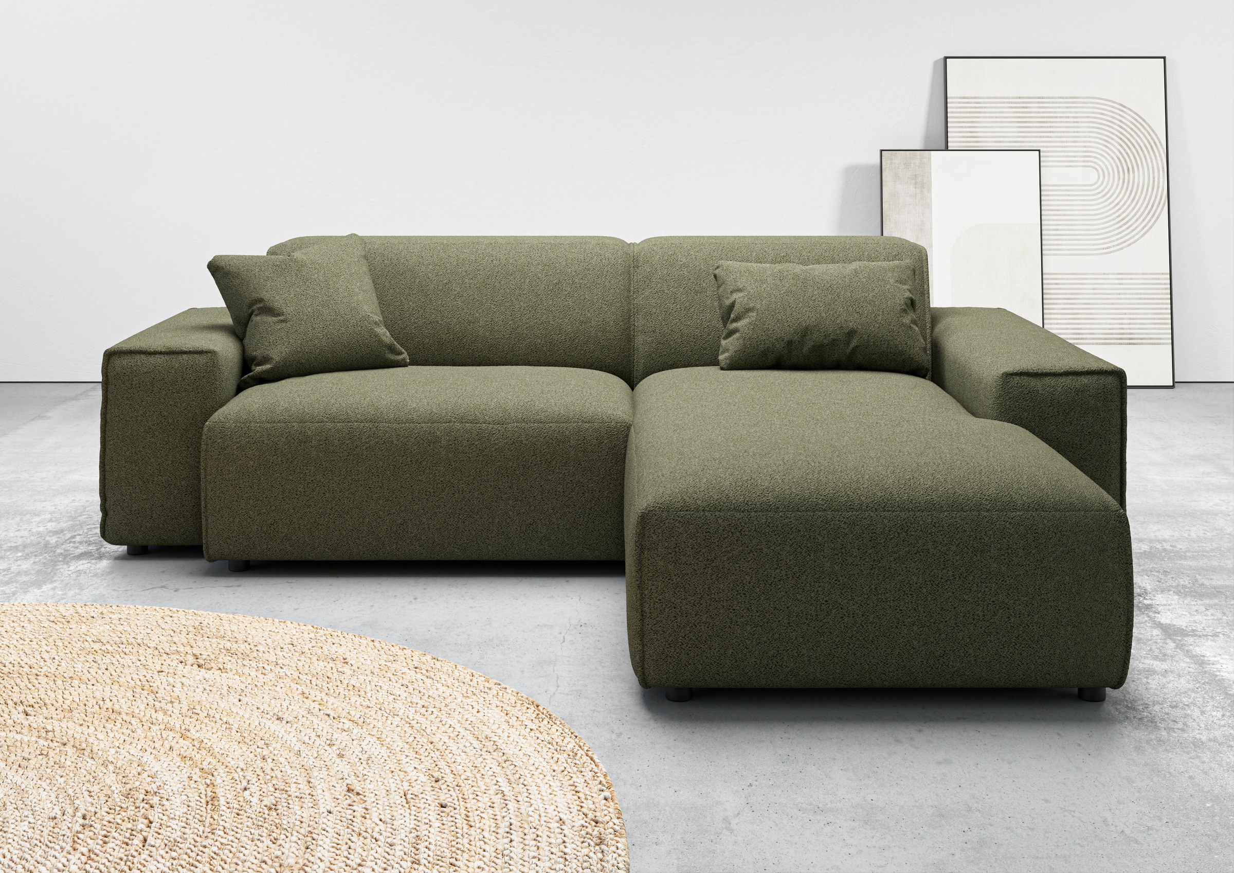 andas Ecksofa »Glimminge L-Form auch in Breitcord, Feincord + Easy care-Bezug,«, Breite 234, Zierkissen