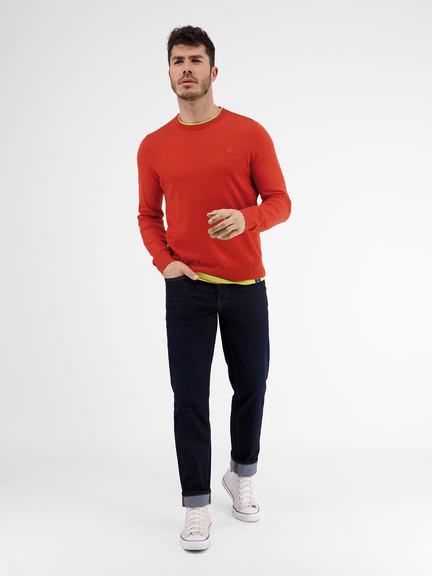LERROS Strickpullover »LERROS Lässiger Flachstrickpullover«
