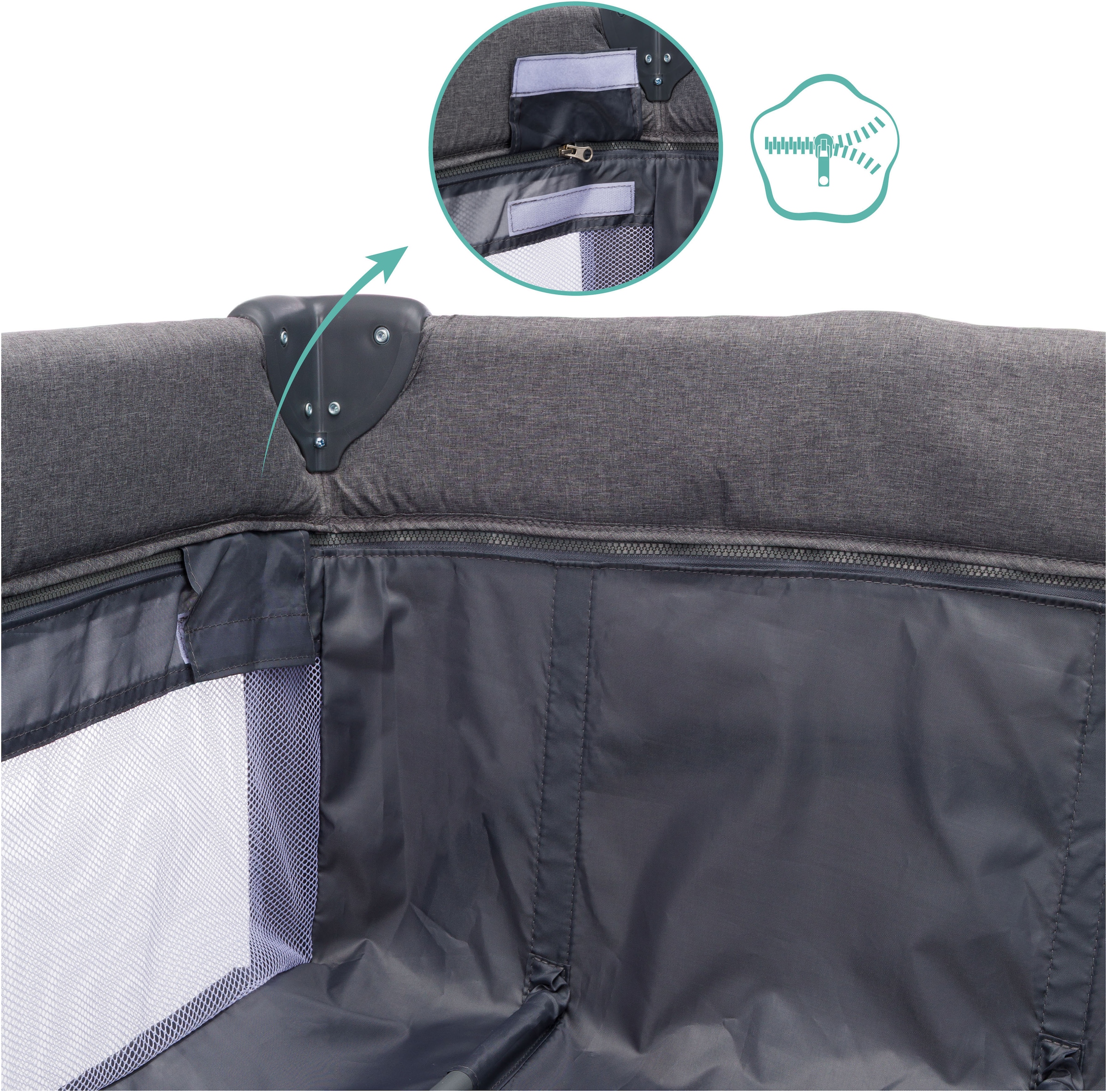 Fillikid Baby-Reisebett »Milano« inklusive Transporttasche und Neugeboreneneinhang