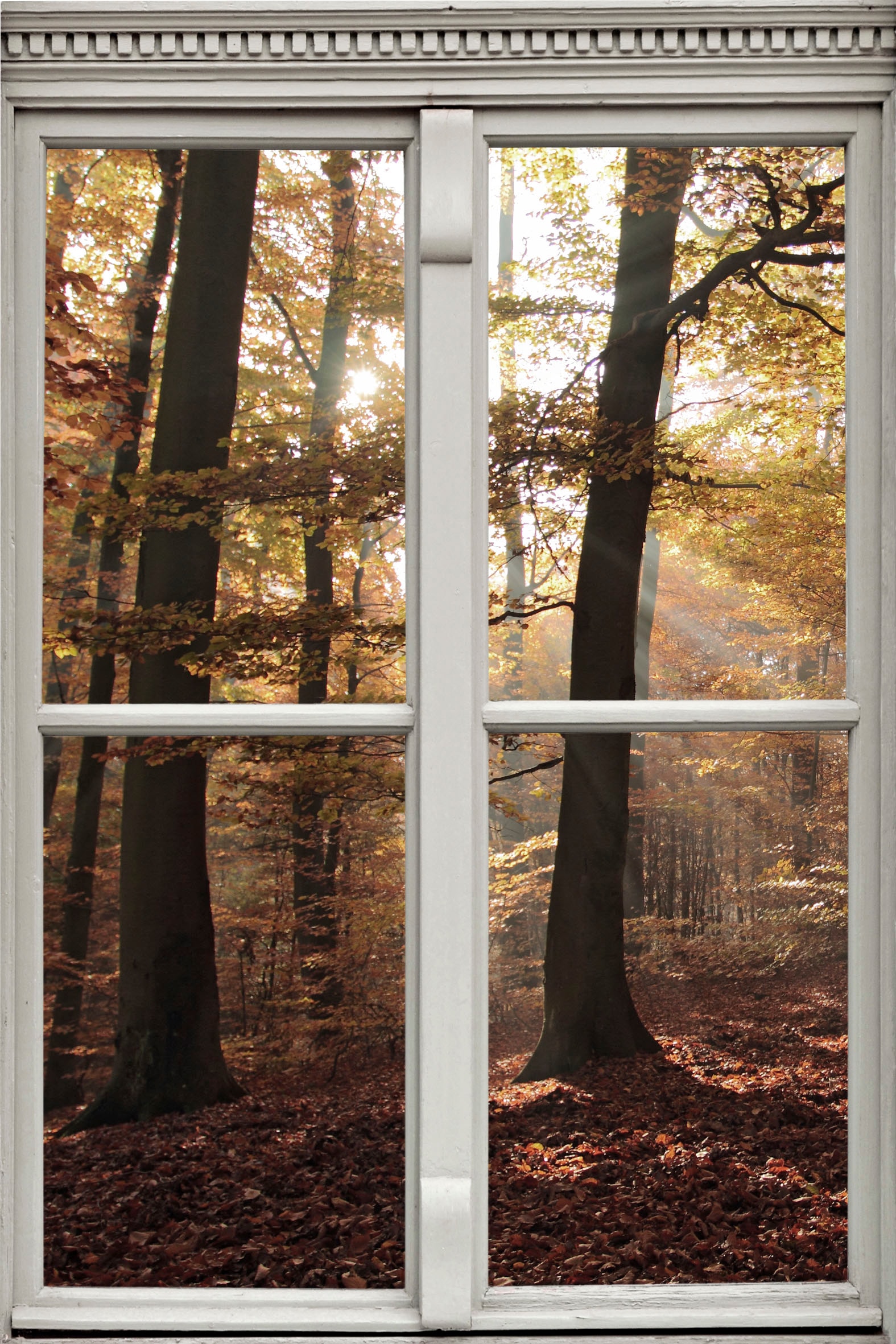 queence Wandsticker »Wald«, Wandsticker, Wandbild, selbstklebend, 3D, Fenster