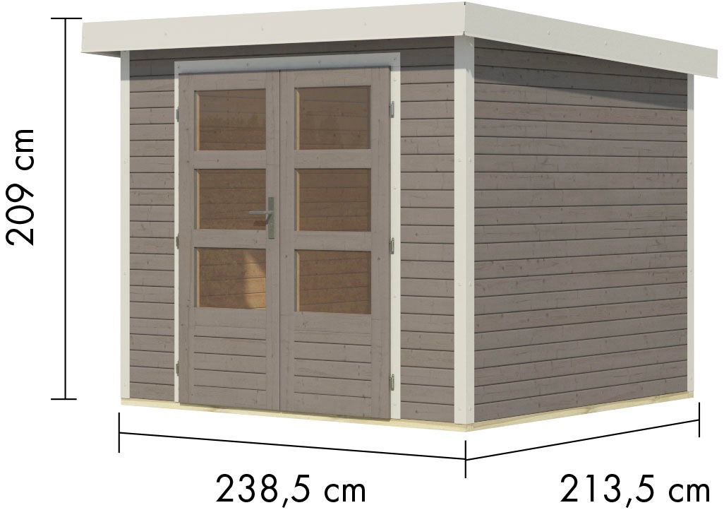 Karibu Gartenhaus »Jupiter 3 D«, in verschiedenen Farben