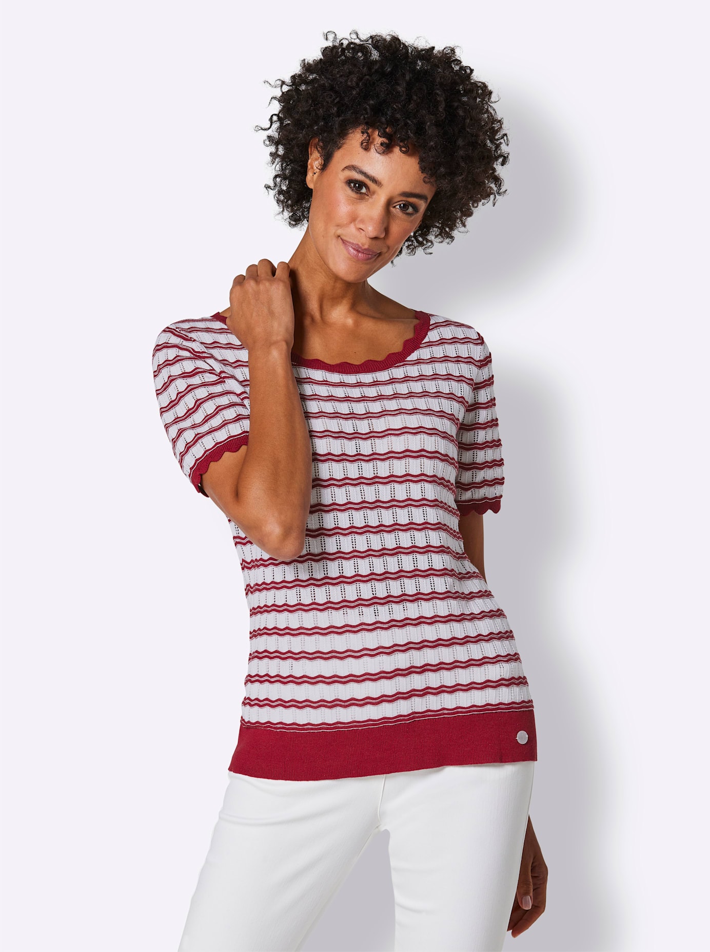 CREATION L PREMIUM Strickpullover »Leinen-Baumwoll-Pullover«