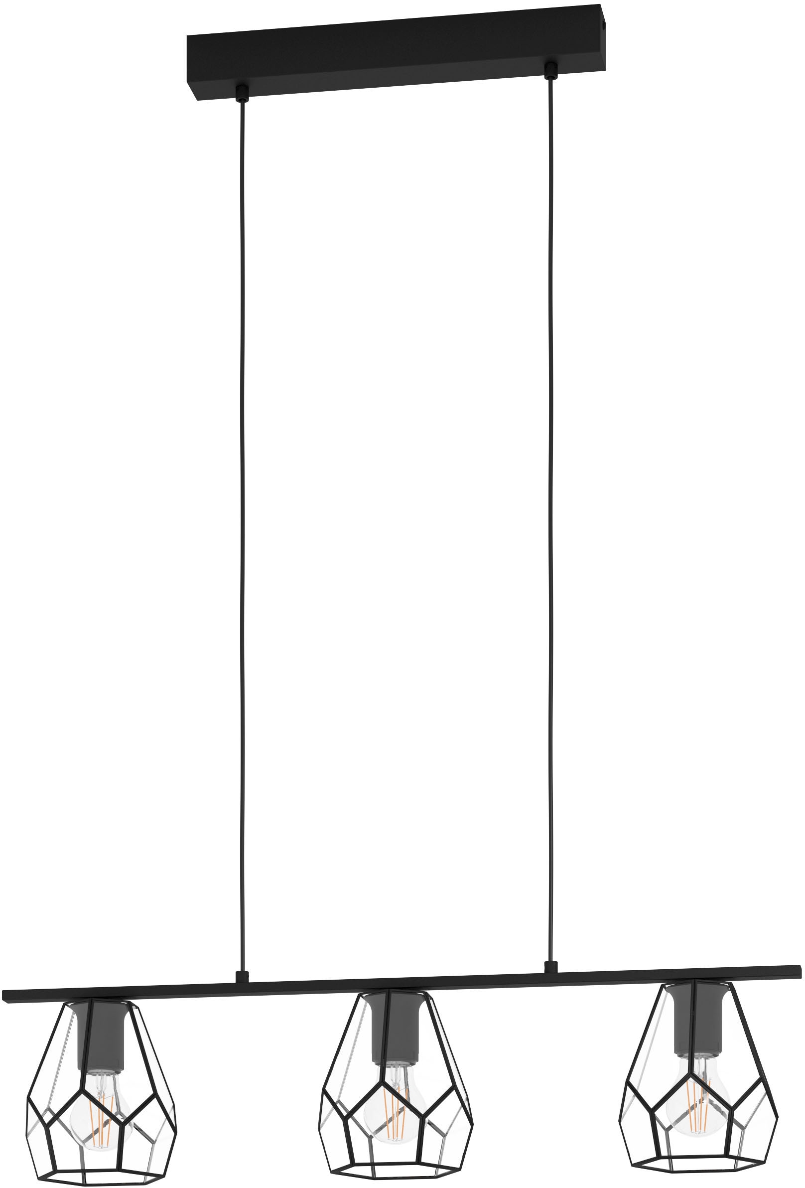 EGLO Hängeleuchte "MARDYKE", schwarz, H: 110cm, 1 Stk., Leuchten, Hängeleuchte in schwarz aus Stahl - exkl. E27 - 40W, Hängeleuchte
