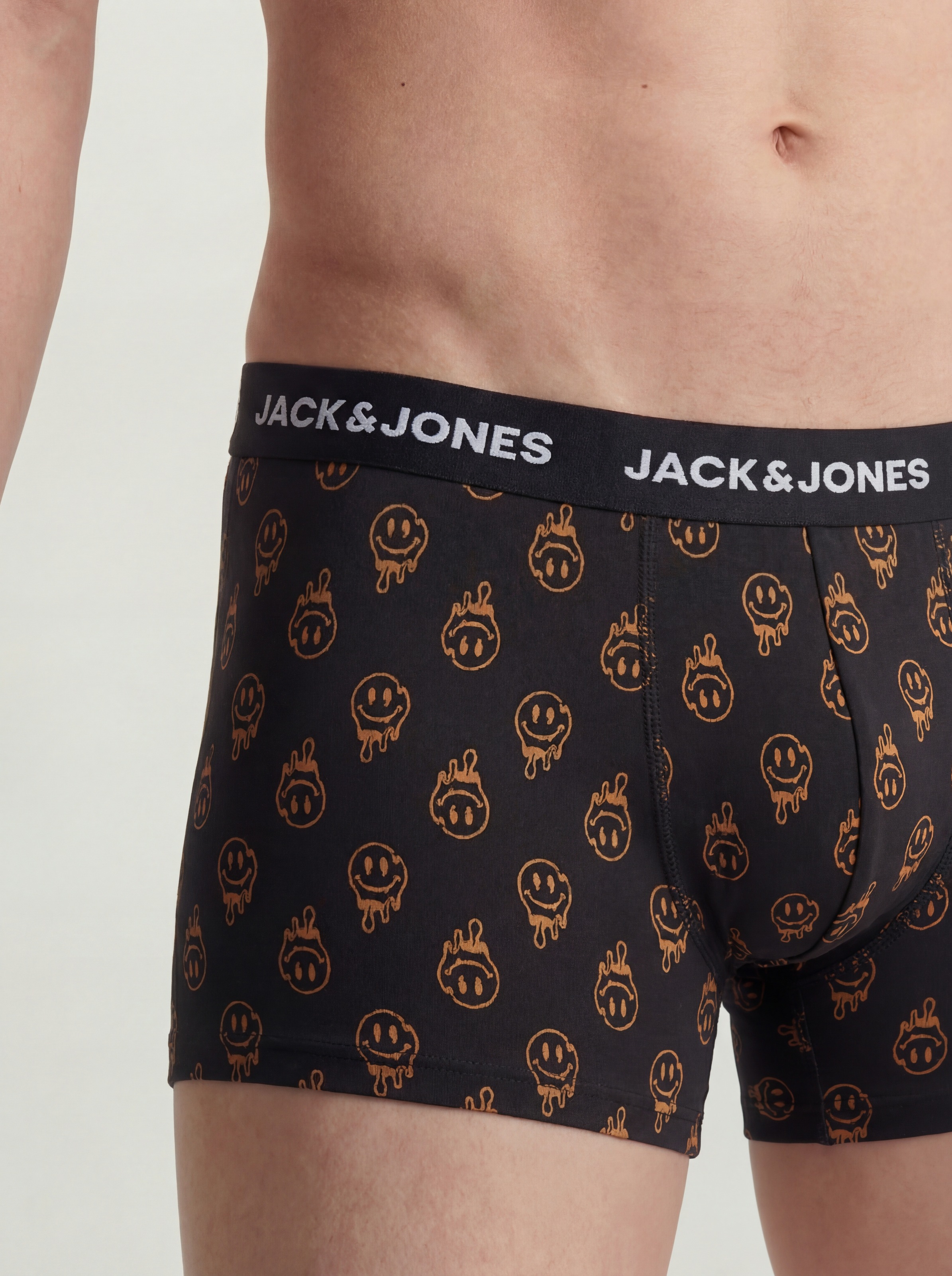 Jack & Jones Trunk »JACDALE SMILEY TRUNKS 3 PACK SN« Packung, 3 Stk. Baumwollmischung, elastischer Bund