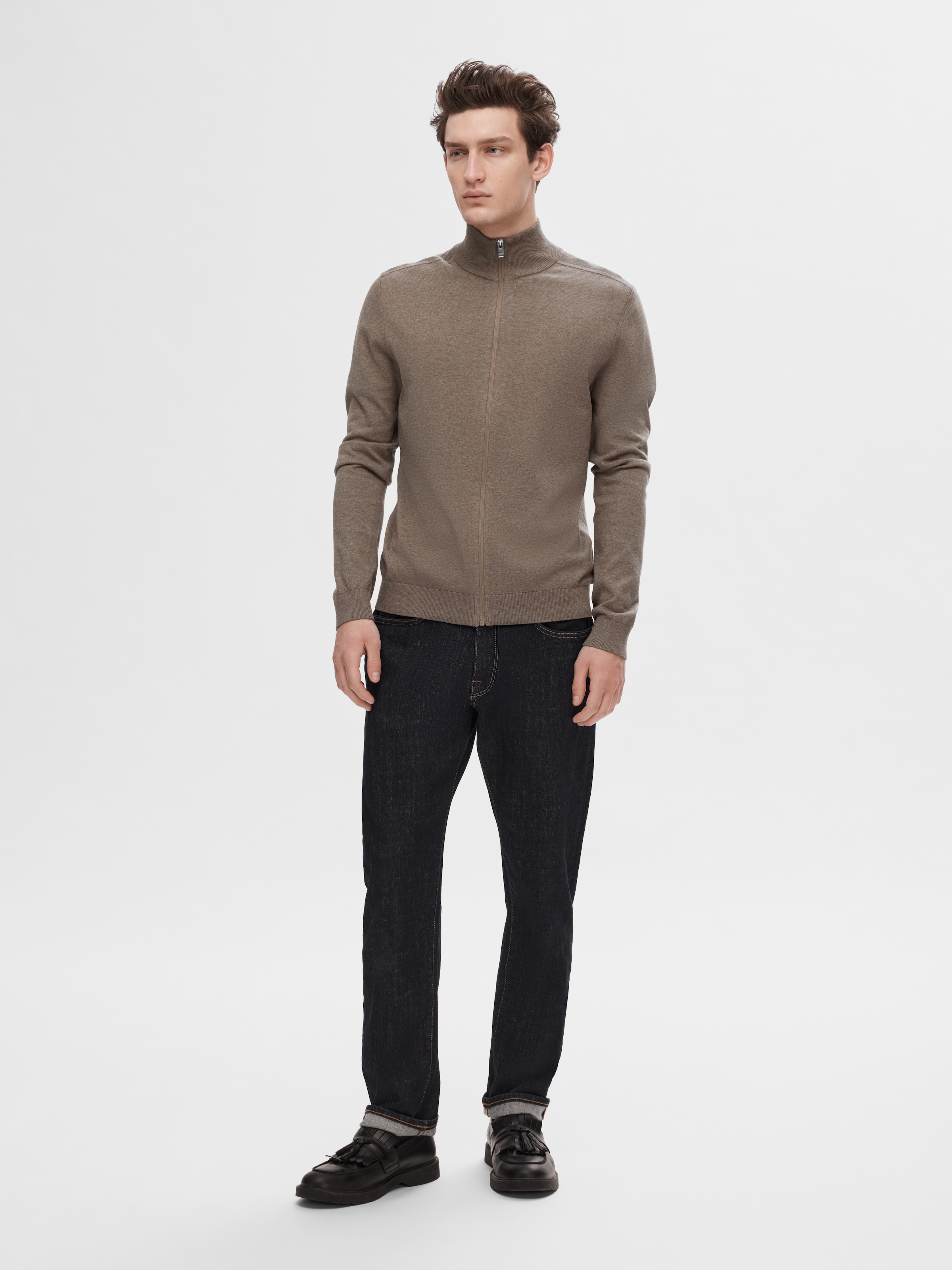 SELECTED Strickjacke »SLHBERG FULL ZIP CARDIGAN NOOS«