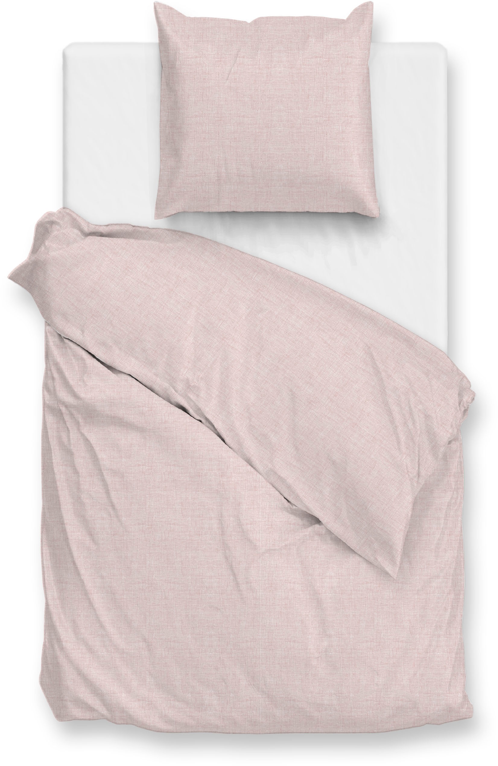 Bettwäsche ZO HOMEshell, nude, Flanell, Obermaterial: 100% Baumwolle, Bettwäsche, "Flanella-di-Lino", Bettwäsche aus 100% Baumwolle, hochwertiges