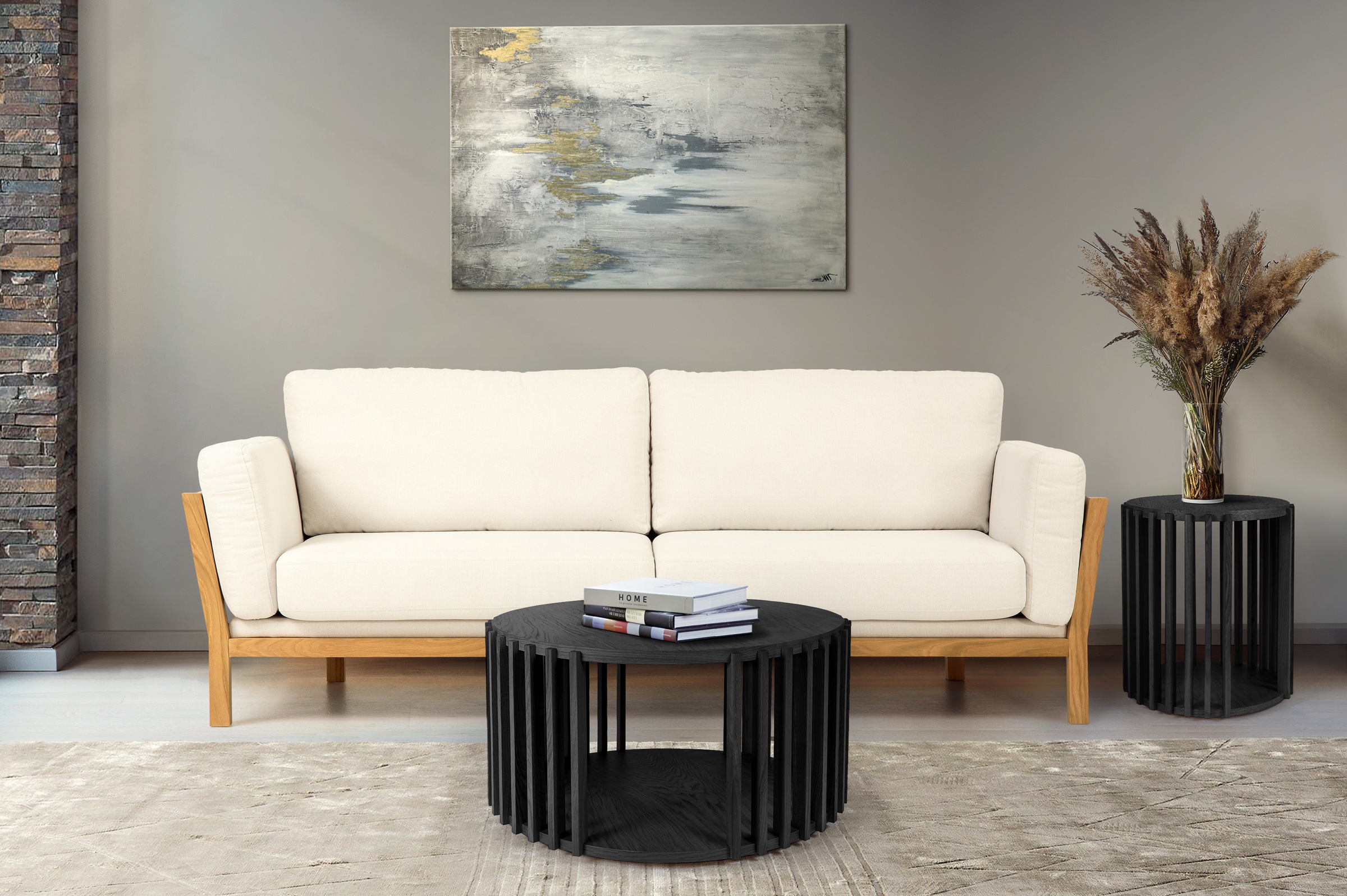 Woodman Couchtisch "Drum, Breite/Tiefe/Höhe: 83/83/42 cm", Holzfurnier aus günstig online kaufen