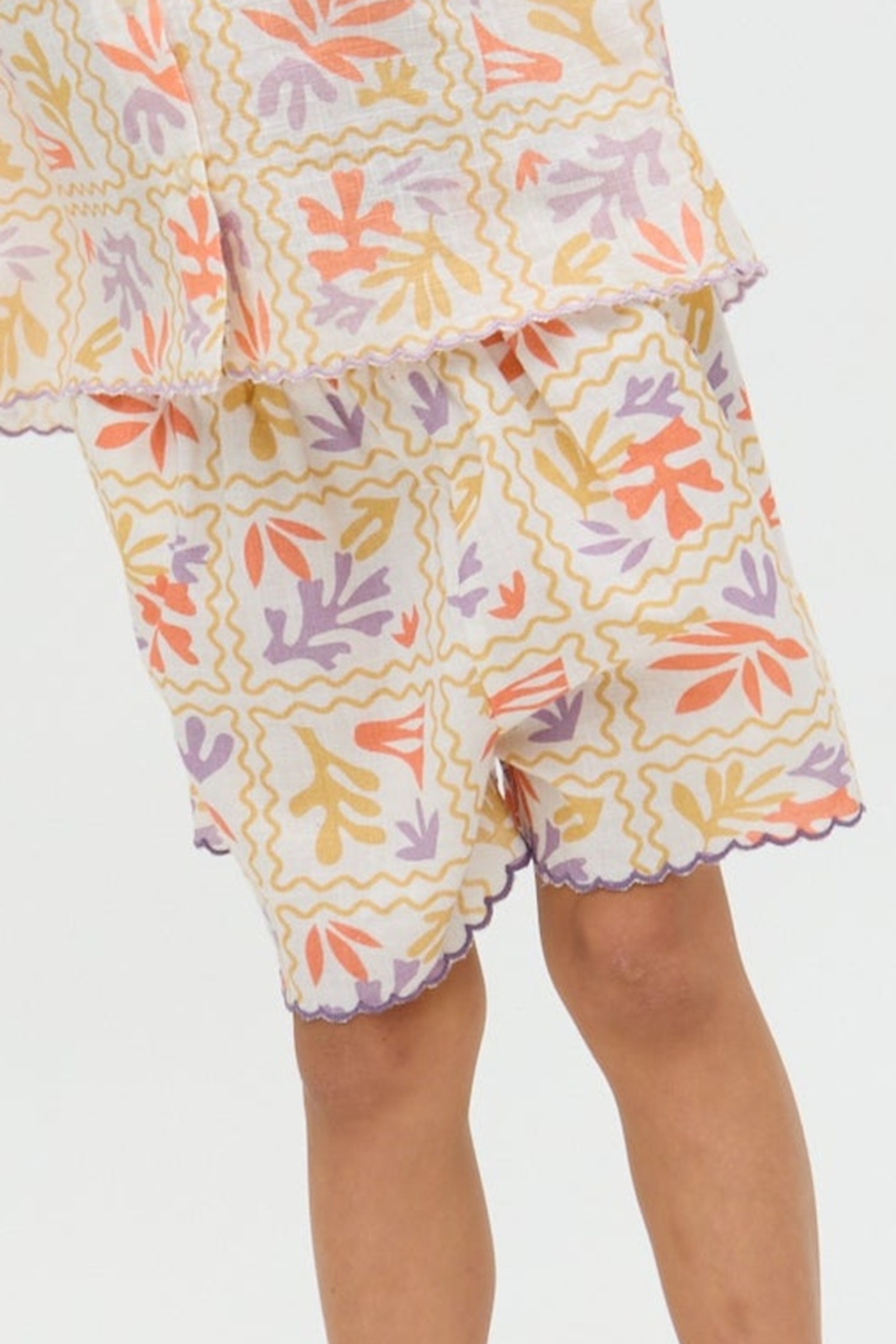 RAFFYA Shorts »Gilly Scalloped Edge Matisse Print Short Mädchen«