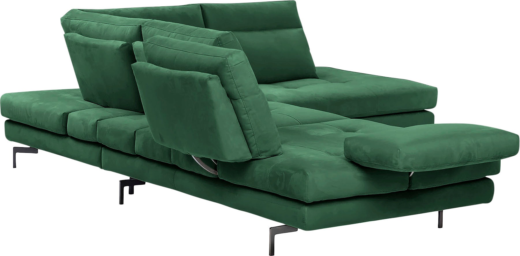 CALIA ITALIA Ecksofa »Toby Wing, L-Form, Designsofa mit sensationellem Sitzkomfort«, Sitztiefenverstellung, funktionale Ecke, Füße in schwarz matt