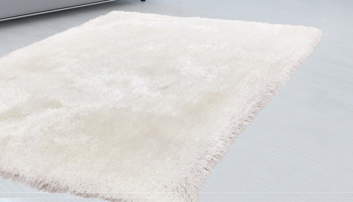Hochflor-Teppich KAYOOM "Cosy" Gr. 3, weiß, B:120cm H:80mm L:170cm, Kunstfaser, Teppiche, Besonders weiche Microfaser, dichter hochwertiger Langflor, Wohnzimmer