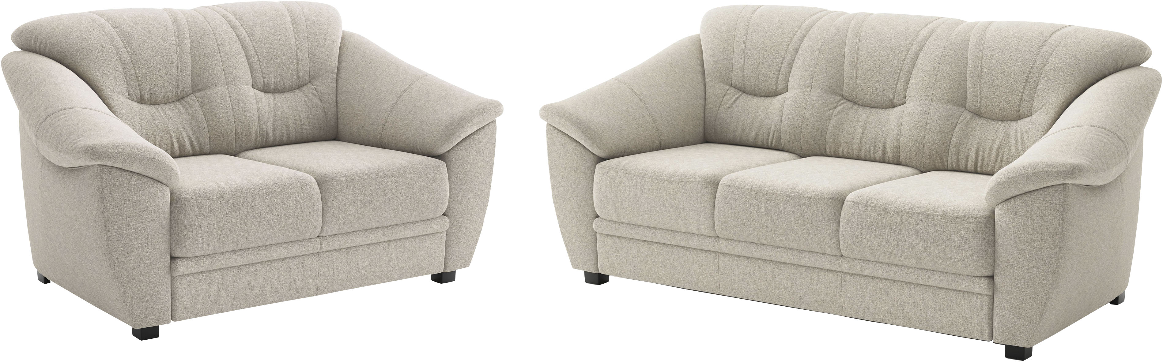sit&more Polstergarnitur "Savona, Set: 2- & 3er-Sofa, B: 148 bzw. 198 cm, Federkern-Polsterung" 2 tlg. komfortable Sitzhöhe 46 cm, frei im Raum stellbar, stilvolles Design
