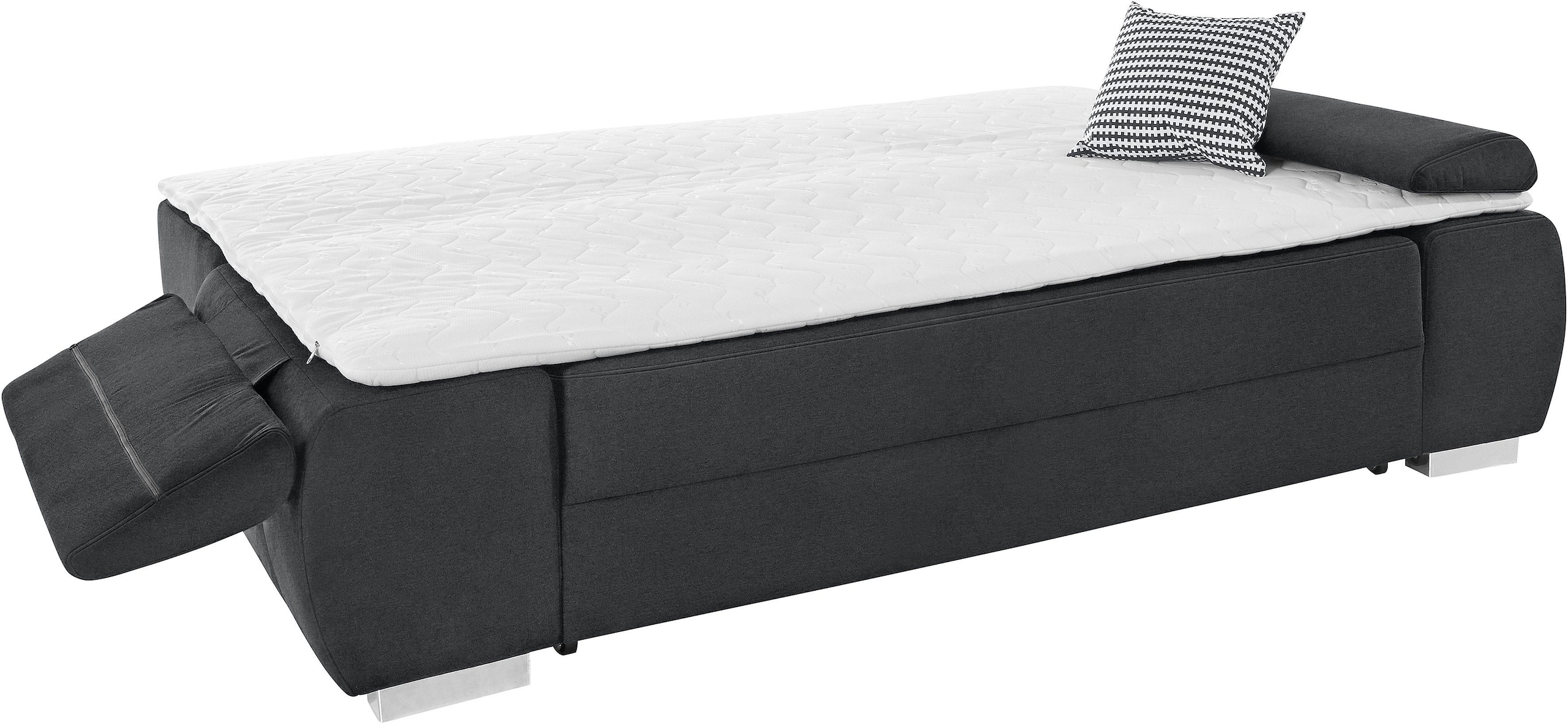 INOSIGN Schlafsofa »Pumo«, mit Boxspring-Aufbau, Bettfunktion und Bettkasten, inklusive Federkern