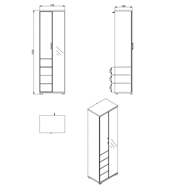 INOSIGN Garderobenschrank »Lanzarote« | BAUR