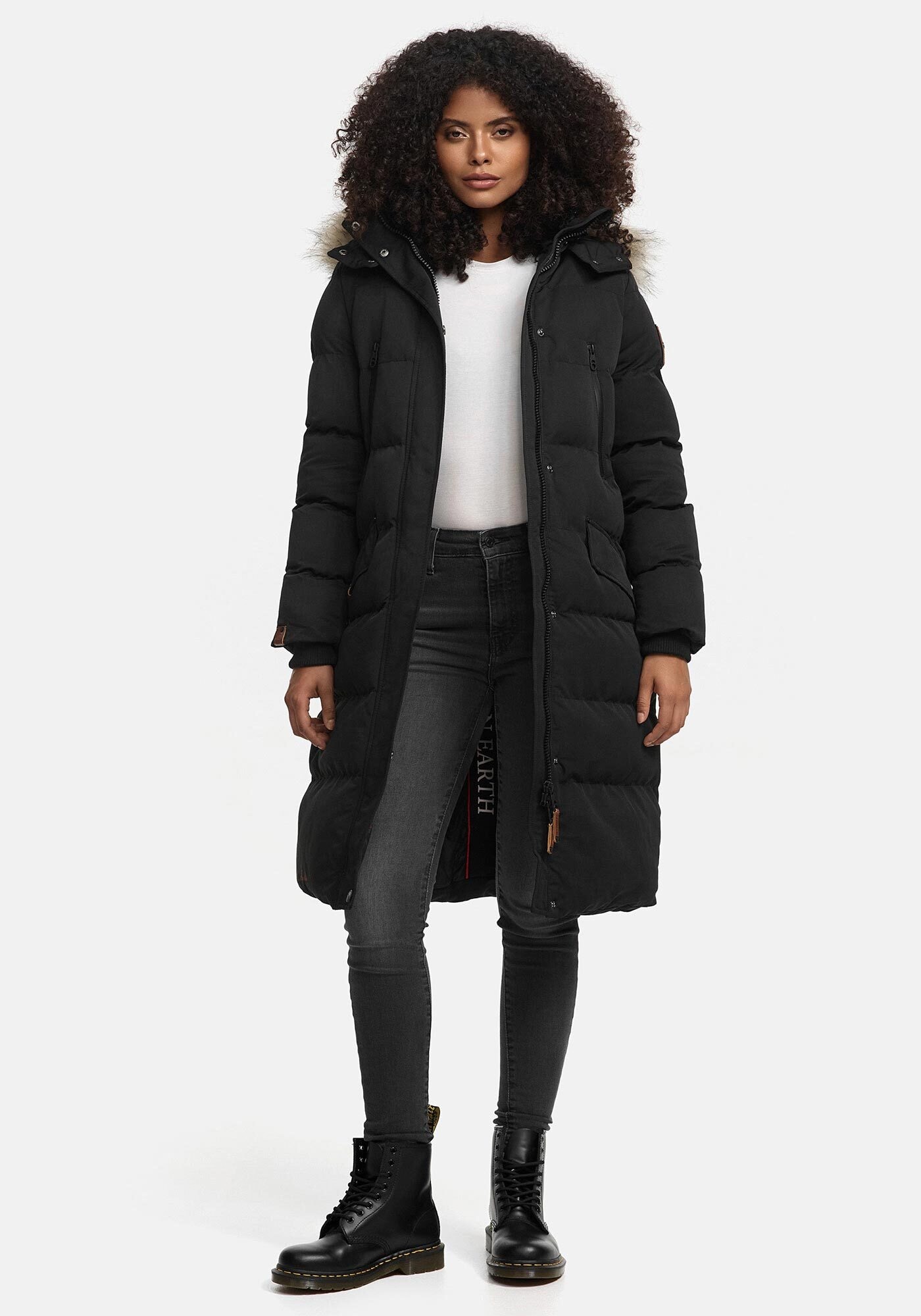 Marikoo Parka »Schneesternchen« langer Parka mit abnehmbarer Kapuze