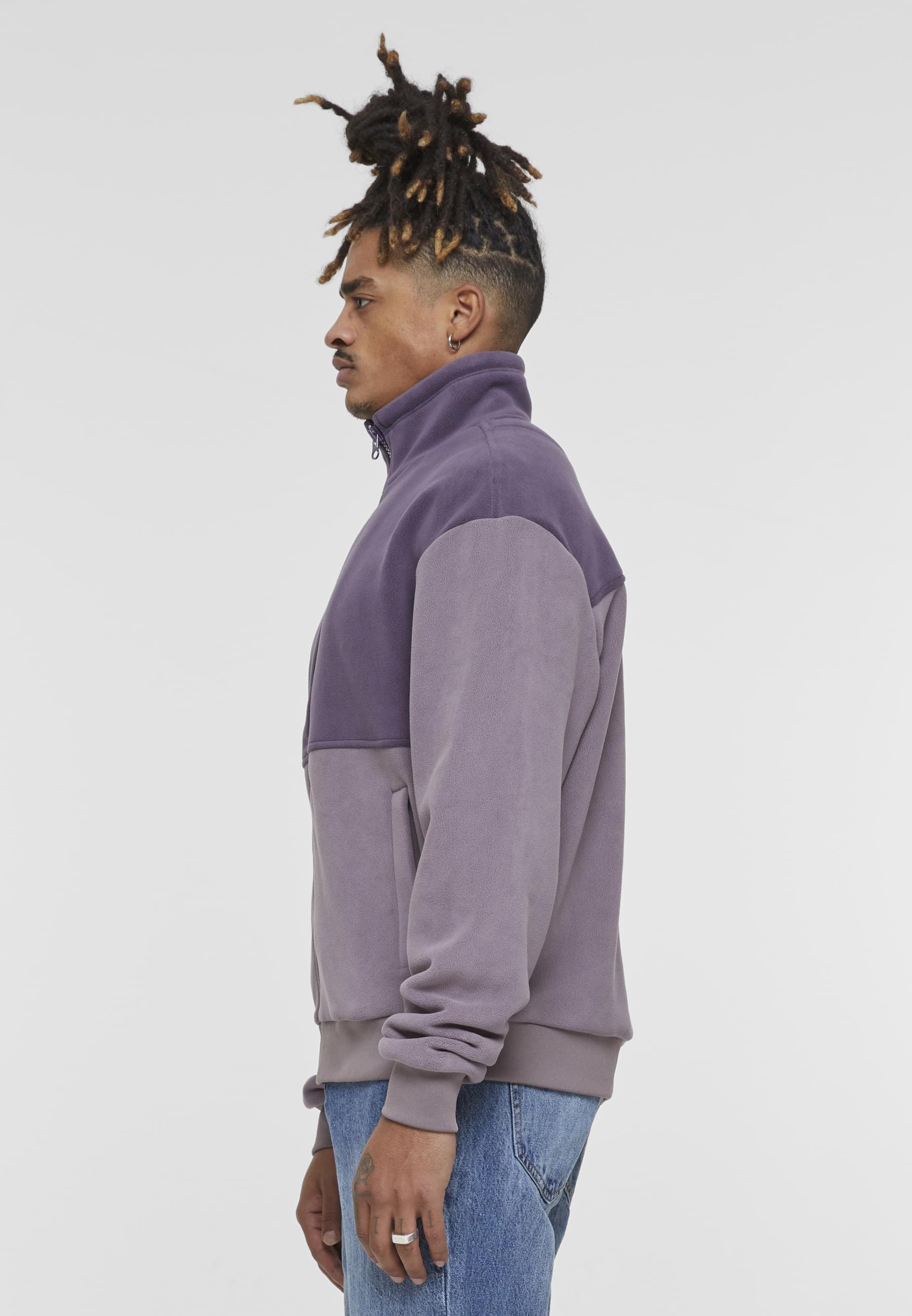 URBAN CLASSICS Allwetterjacke »Urban Classics Colour Block Polar Fleece Jacket«, (1 St.), ohne Kapuze