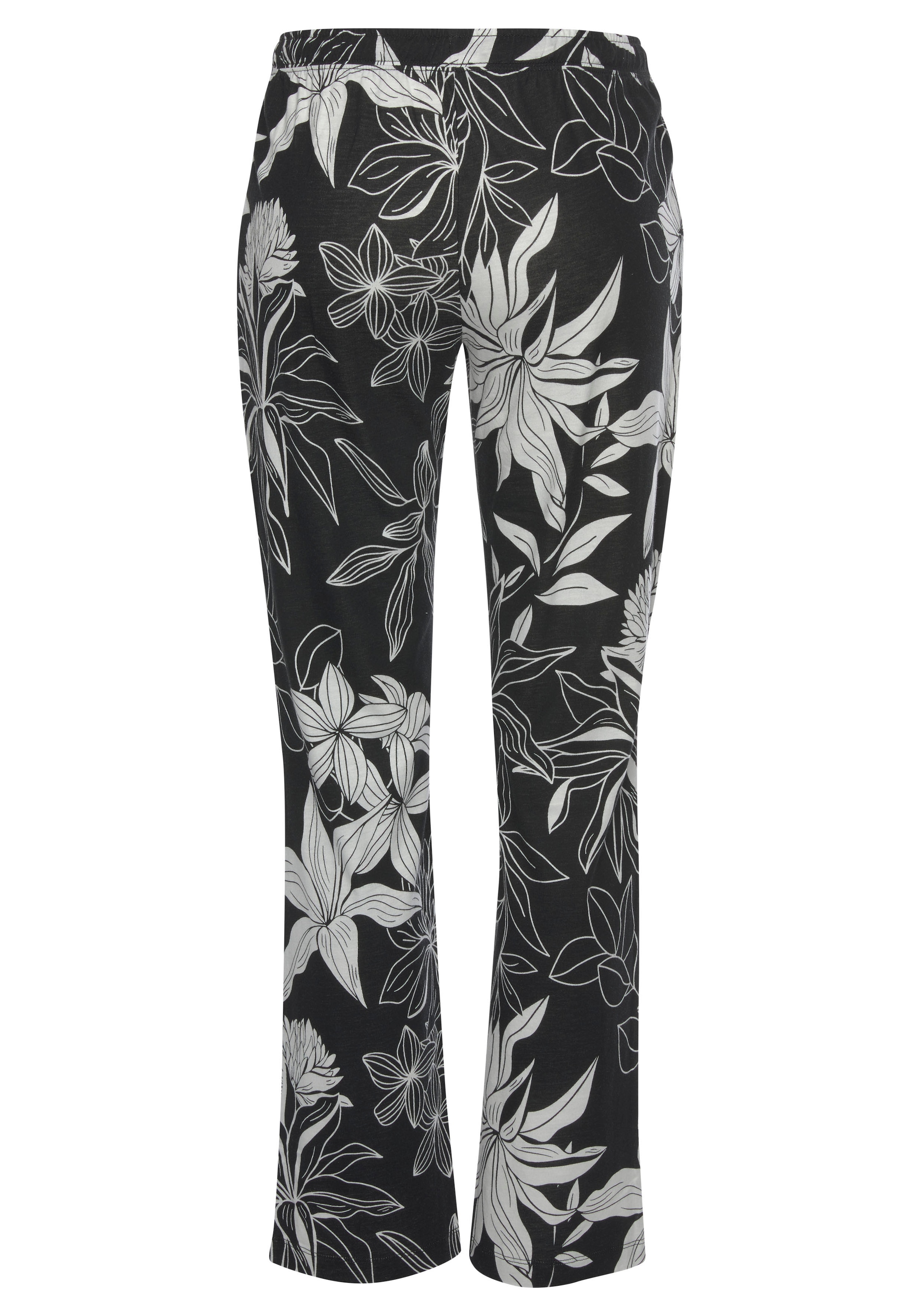LASCANA Schlafhose, mit floralem Druck