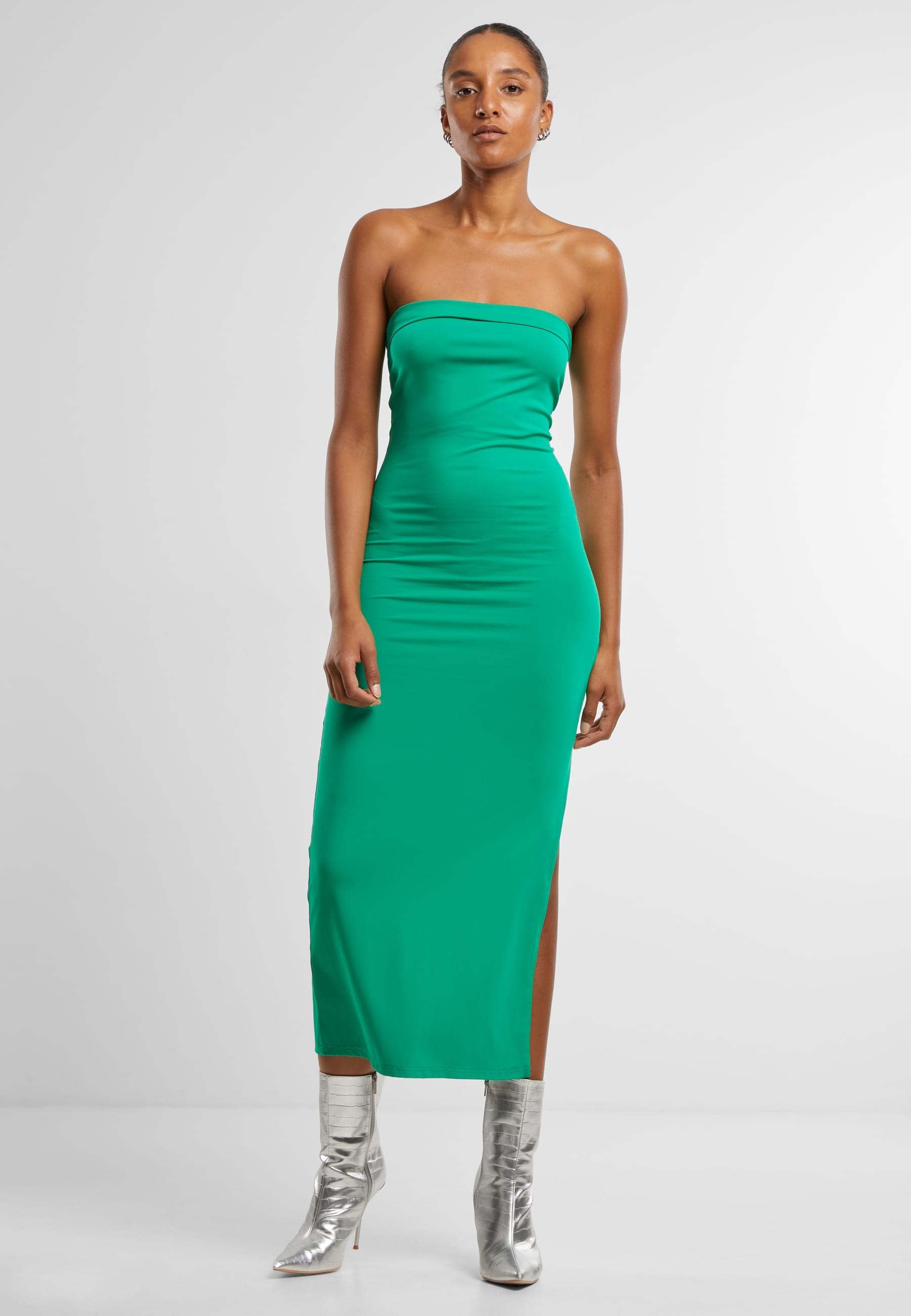 URBAN CLASSICS Shirtkleid »Urban Classics Ladies Bandeau Midi Dress«, (1 tlg.)