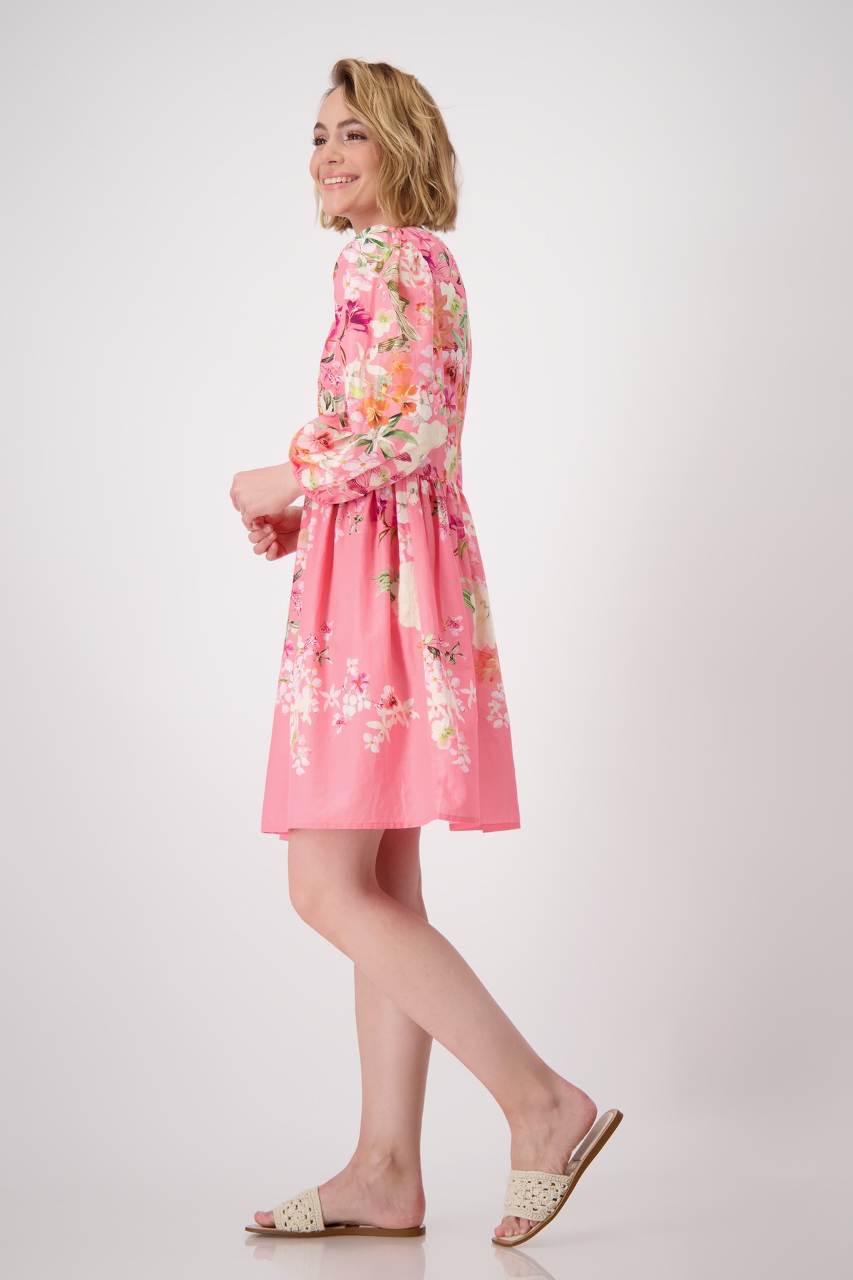 Thumbnail - Monari Midikleid "Kleid Blumenverlauf allov.", Mit V-Ausschnitt