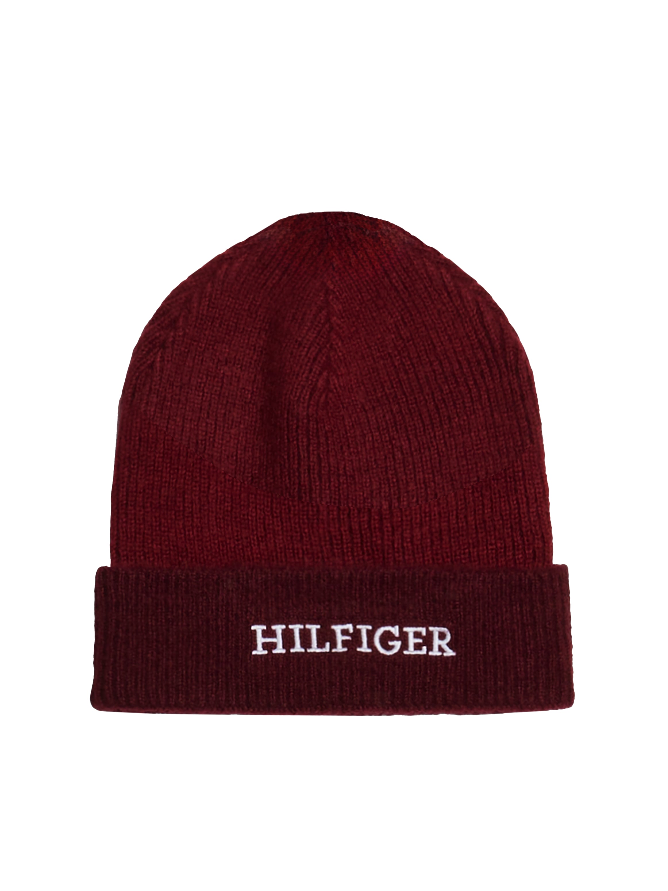 Tommy Hilfiger Bommelmütze »MONOTYPE POMPOM BEANIE«, mit gesticktem Logoschriftzug