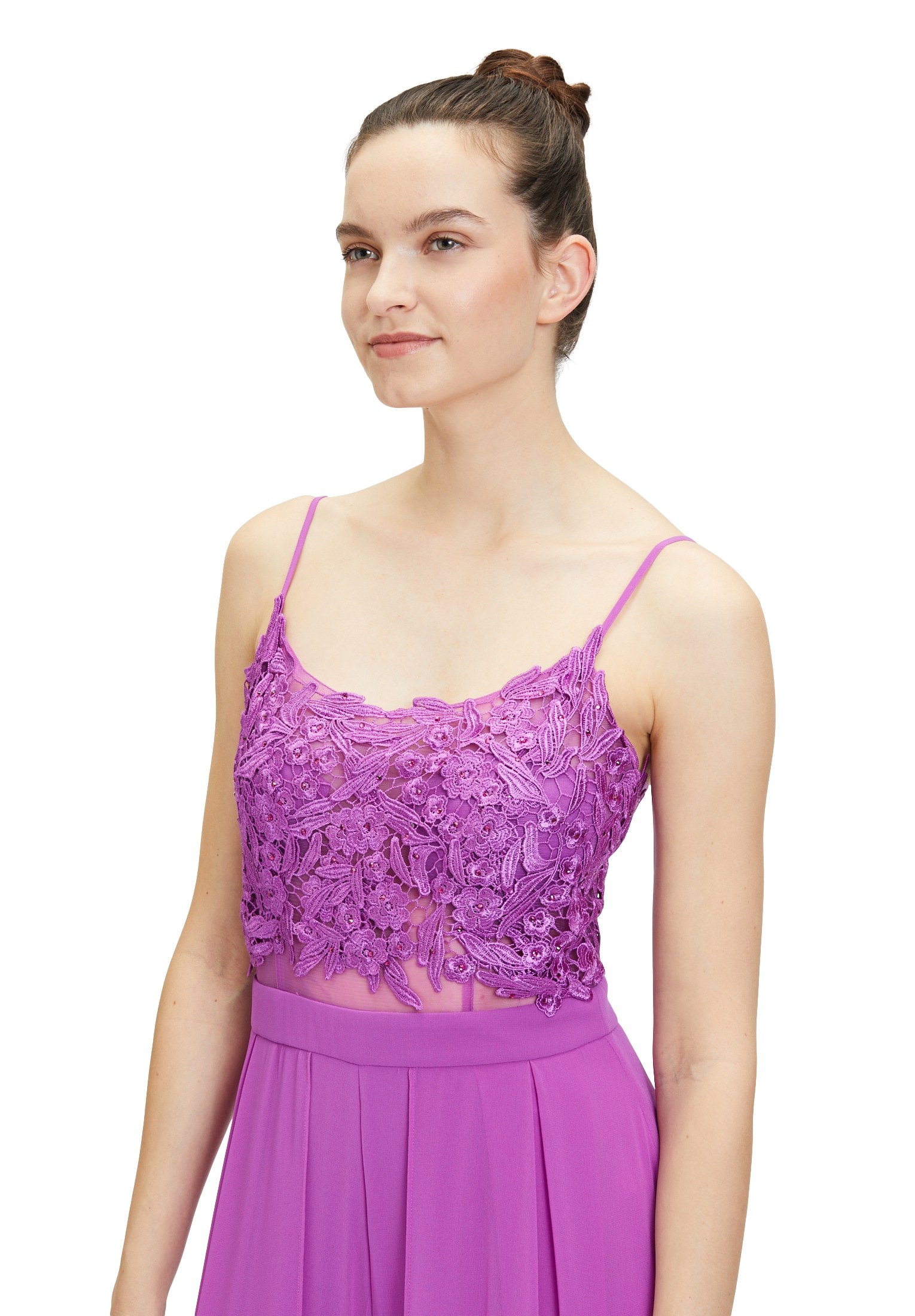 Vera Mont Overall »Vera Mont Damen Jumpsuit mit Stickerei«, (1 tlg.), Materialmix