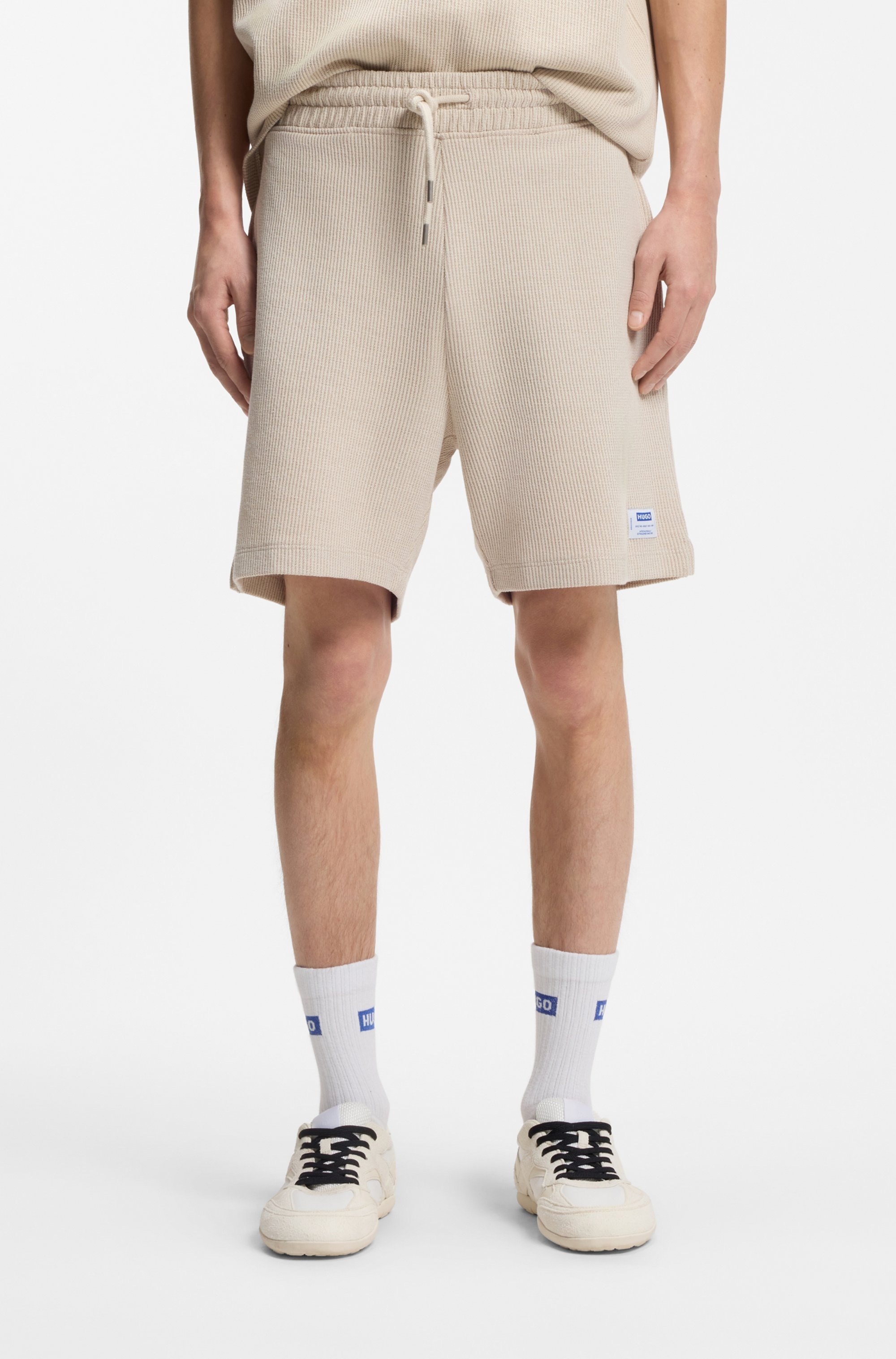 HUGO Blue Shorts "Nuwafflo" loose fit günstig online kaufen