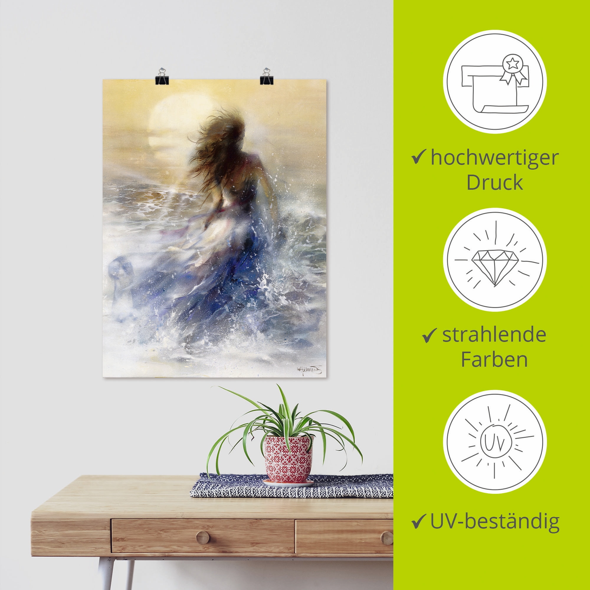 Artland Wandbild »Sommer I«, Frau, (1 St.), als Leinwandbild, Poster, Wandaufkleber in verschied. Größen
