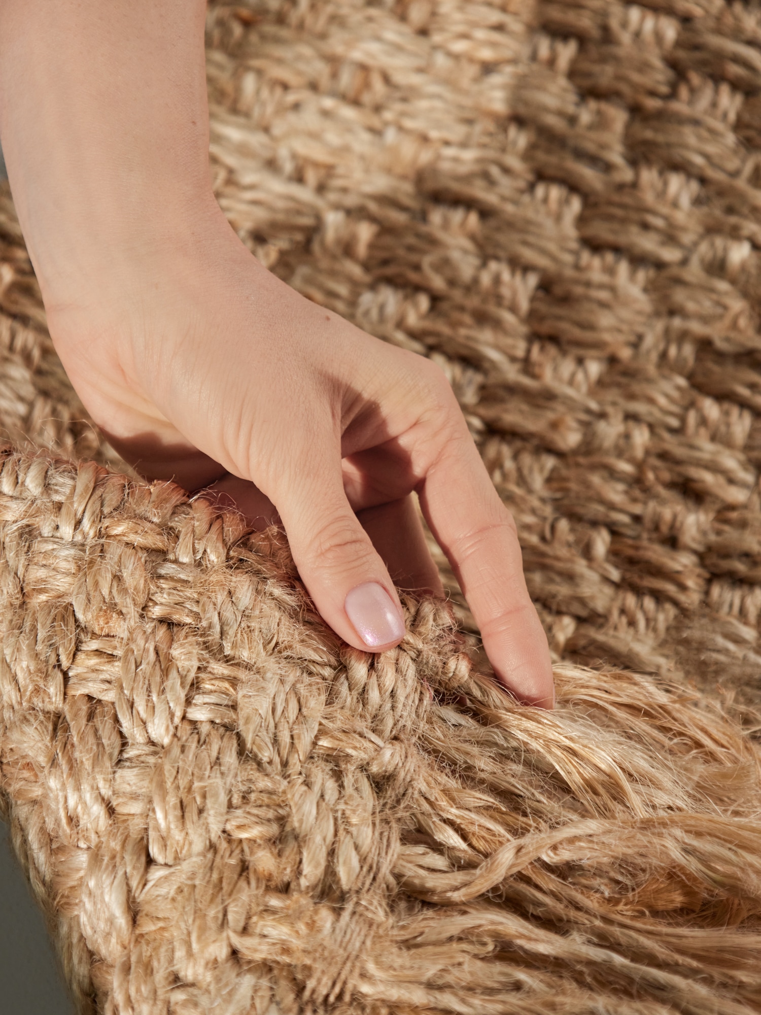 HANSE Home Teppich »Fjord« rechteckig 10 mm Höhe Jute, Handgemacht, Naturteppich, Wohnzimmer, Läufer, Fransen