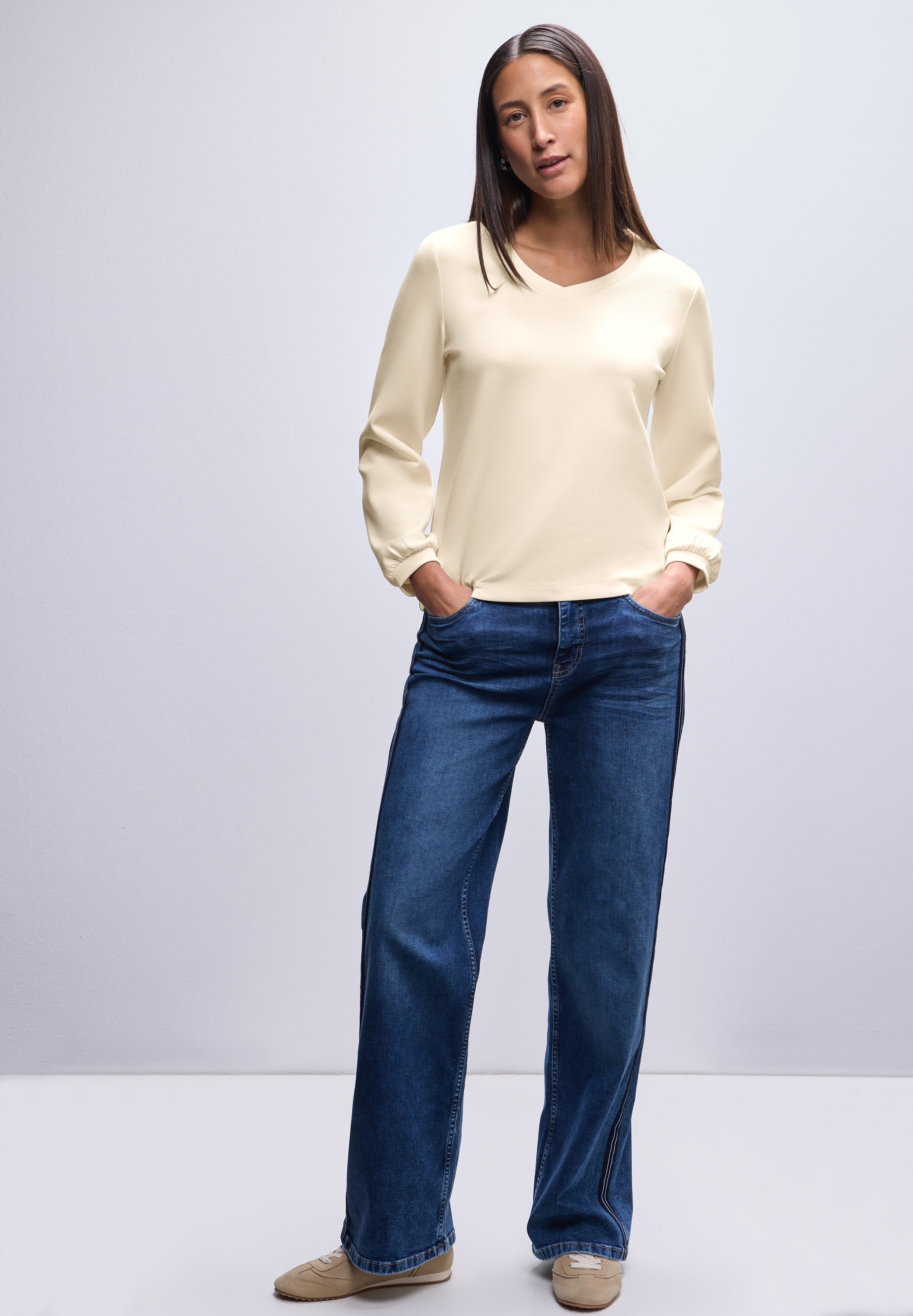 Thumbnail - STREET ONE Langarmshirt im Silk Look