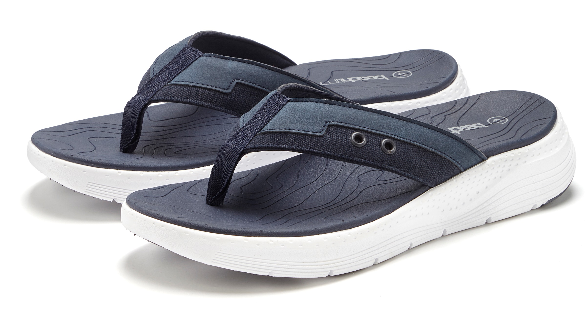 Beachtime Badezehentrenner "Badelatsche, Flip Flop, Sommerschuhe, Badepantolette, Badeschlappe" NEU Pantolette mit wasserabweisender und leichter Sohle VEGAN