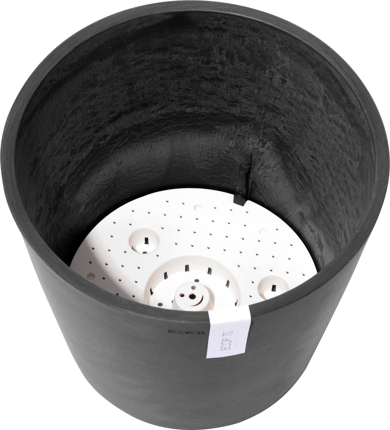 ECOPOTS Blumentopf »AMSTERDAM Dark Grey«, BxTxH: 30x30x26 cm, mit Wasserreservoir